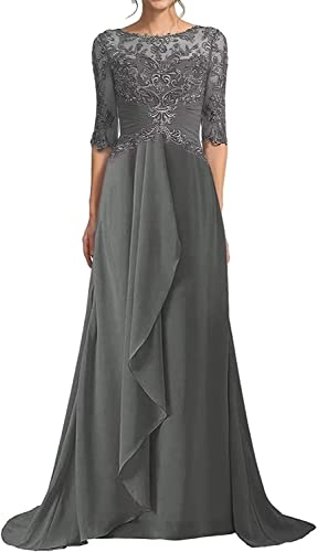 Elegant Mother of The Bride Dresses - Lace Wedding Guest Gown for Women, Chiffon Long Formal Evening Dress - Perfect for Weddings, Galas & Special Occasions