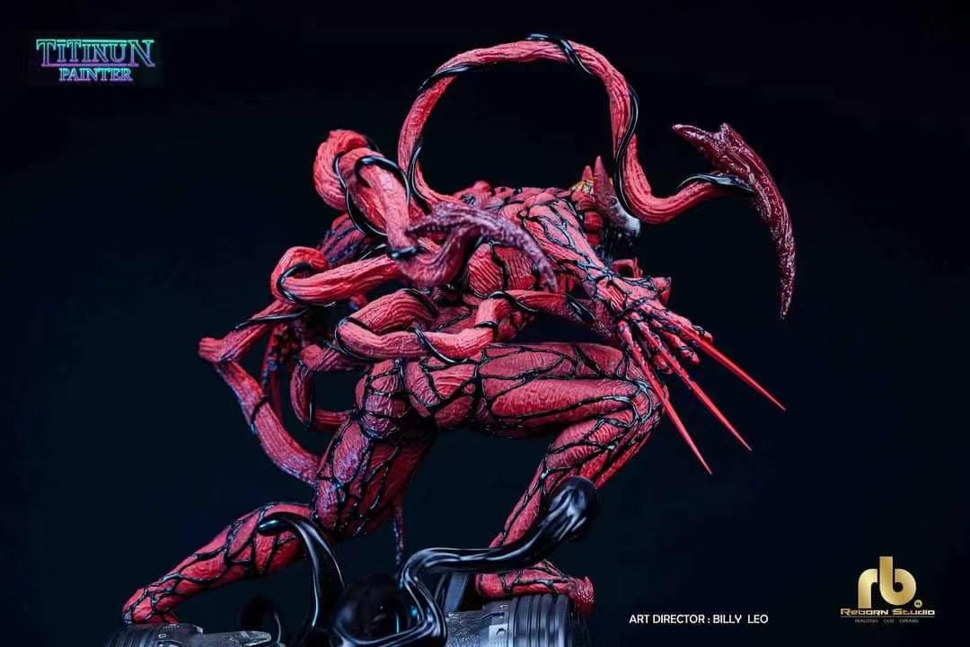 Reborn Studio Carnage Cletus Kasady Action Figure - Marvel Comics Supervillain Collectible for Display & Cosplay
