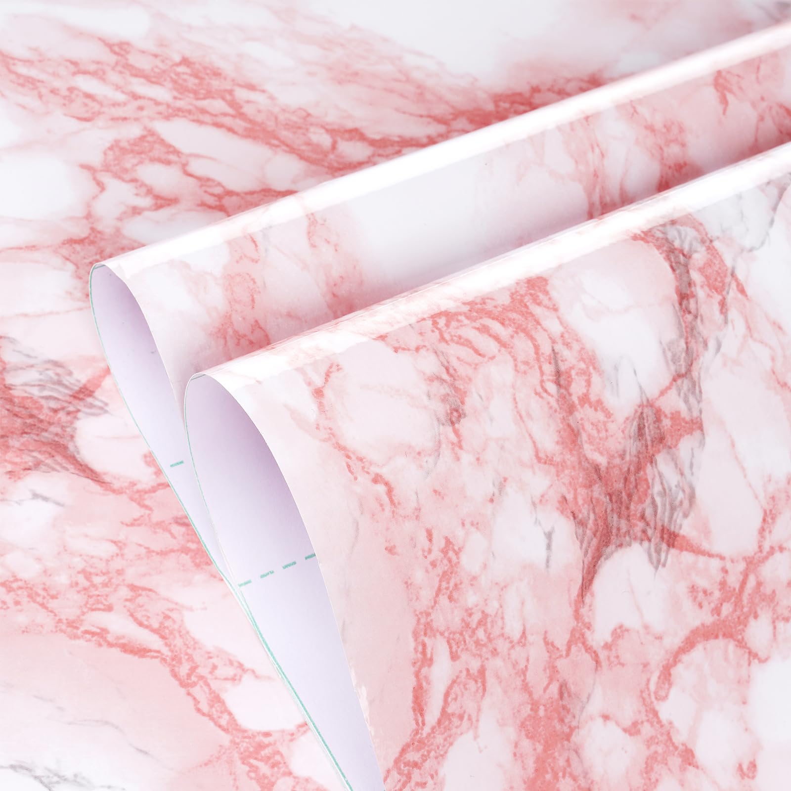 YENHOME Pink Marble Peel and Stick Wallpaper - Waterproof Self-Adhesive Contact Paper (17.7