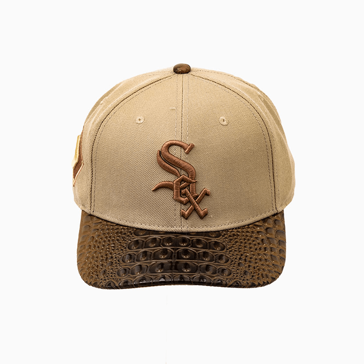 Chicago White Sox MLB Official Leather Visor Wool Snapback Hat for Men - Baseball Fan Gear, Game Day Accessories & Streetwear Fashion
