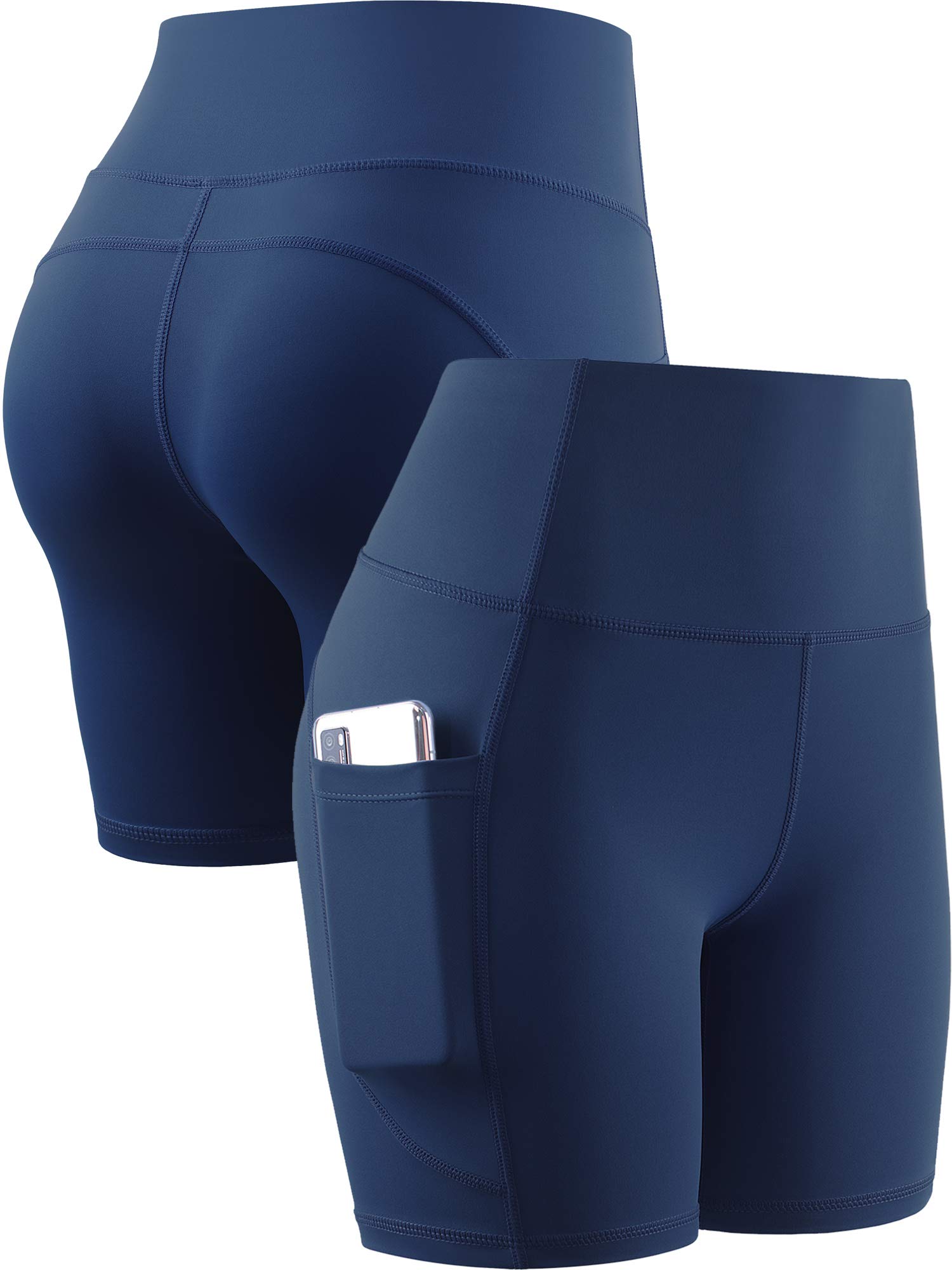 CADMUS High Waist Yoga Shorts for Women - 3/4/6/7/8 Inch Inseam Naked Feeling Workout Running Biker Shorts - Perfect for Yoga, Gym, Running & Lounge Wear