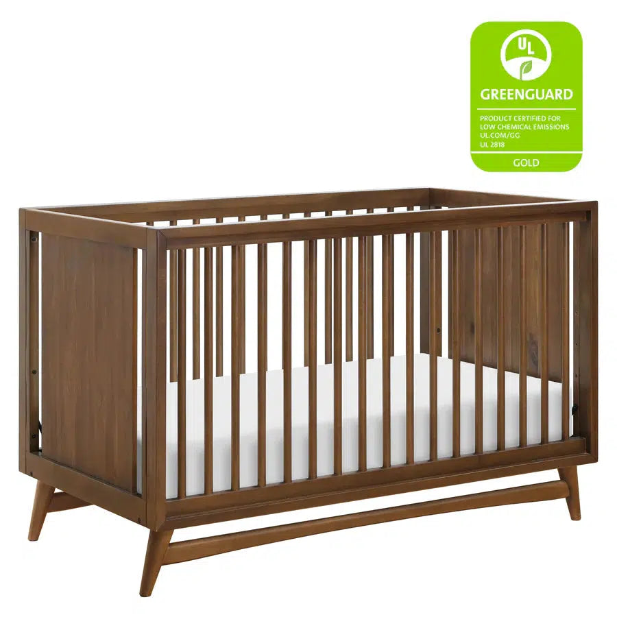 Babyletto Peggy 3-in-1 Convertible Crib - Natural Walnut Finish | Nursery Essential for Newborn to Toddler | Safe & Stylish Modern Baby Bedroom Furniture