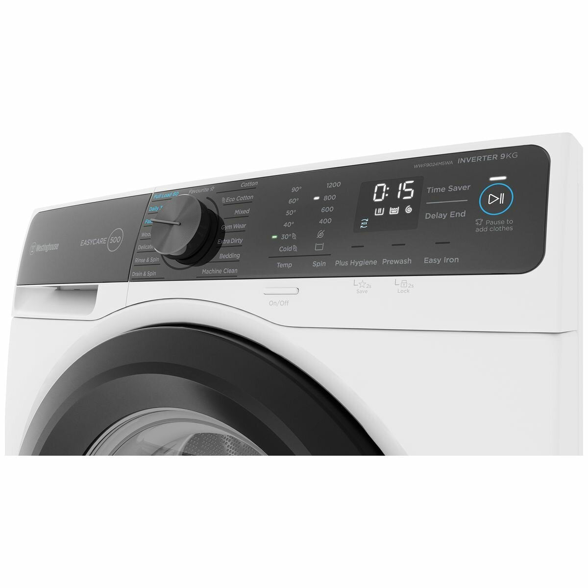 Westinghouse 9kg Front Load Washing Machine WWF9024M5WA - Energy Efficient, Quiet Operation for Apartments & Small Homes | Perfect for Laundry Rooms & Compact Spaces