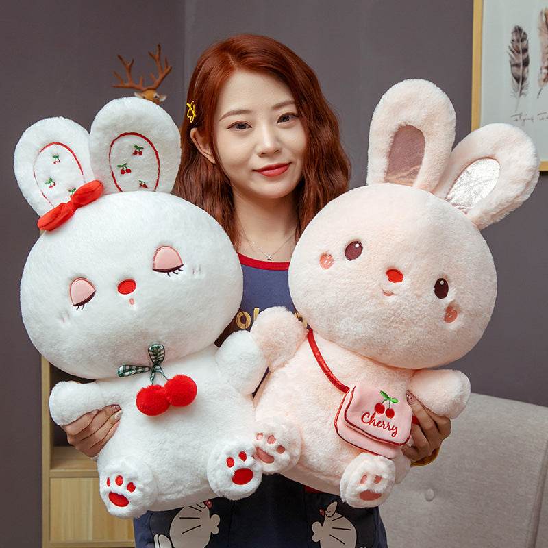 Soft and Cute Resting Bunny Face Plush Pillow - Perfect for Kids' Bedroom Decor, Nursery, and Cozy Home Relaxation