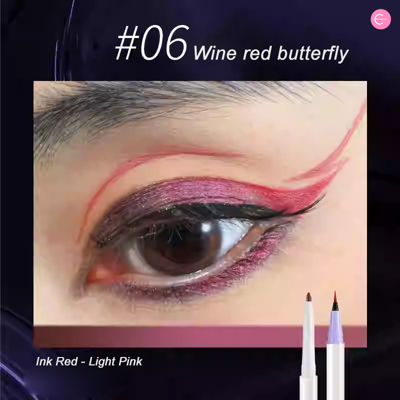 CHARMACY Dual Ended Chameleon Eyeliner Pen - Waterproof Liquid Eyeliner with 2 Colors - Perfect for Day to Night Makeup Looks, Parties and Special Occasions