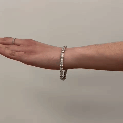 14K Gold Diamond Tennis Bracelet - 14.00ct Round Cut 4.50mm 4-Prong Setting | Elegant Jewelry Gift for Women, Perfect for Weddings, Anniversaries & Special Occasions