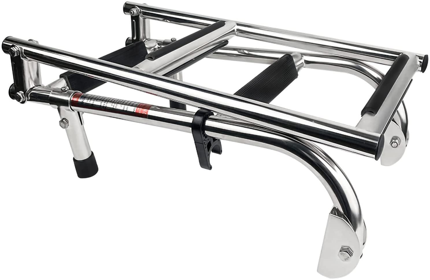 Stainless Steel 4-Step Telescoping Pontoon Boat Ladder - Lightweight Marine Swim Deck Ladder for Yachts, Pools & Rear Entry | Perfect for Swimming, Diving & Water Sports Activities
