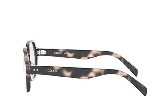 CELINE THIN CL50142I 055 Shiny Colored Havana Geometric Women's Eyeglasses - Stylish Cat Eye Frames for Work, Date Night & Fashion Statement