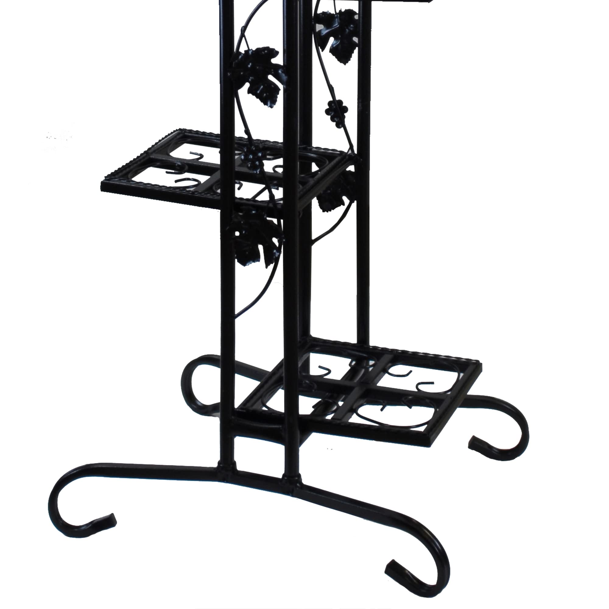 Oakland Living 6-Tier Black Metal Plant Stand for Indoor Outdoor Garden Decor - Perfect for Balcony, Patio, Living Room & Home Office Plants