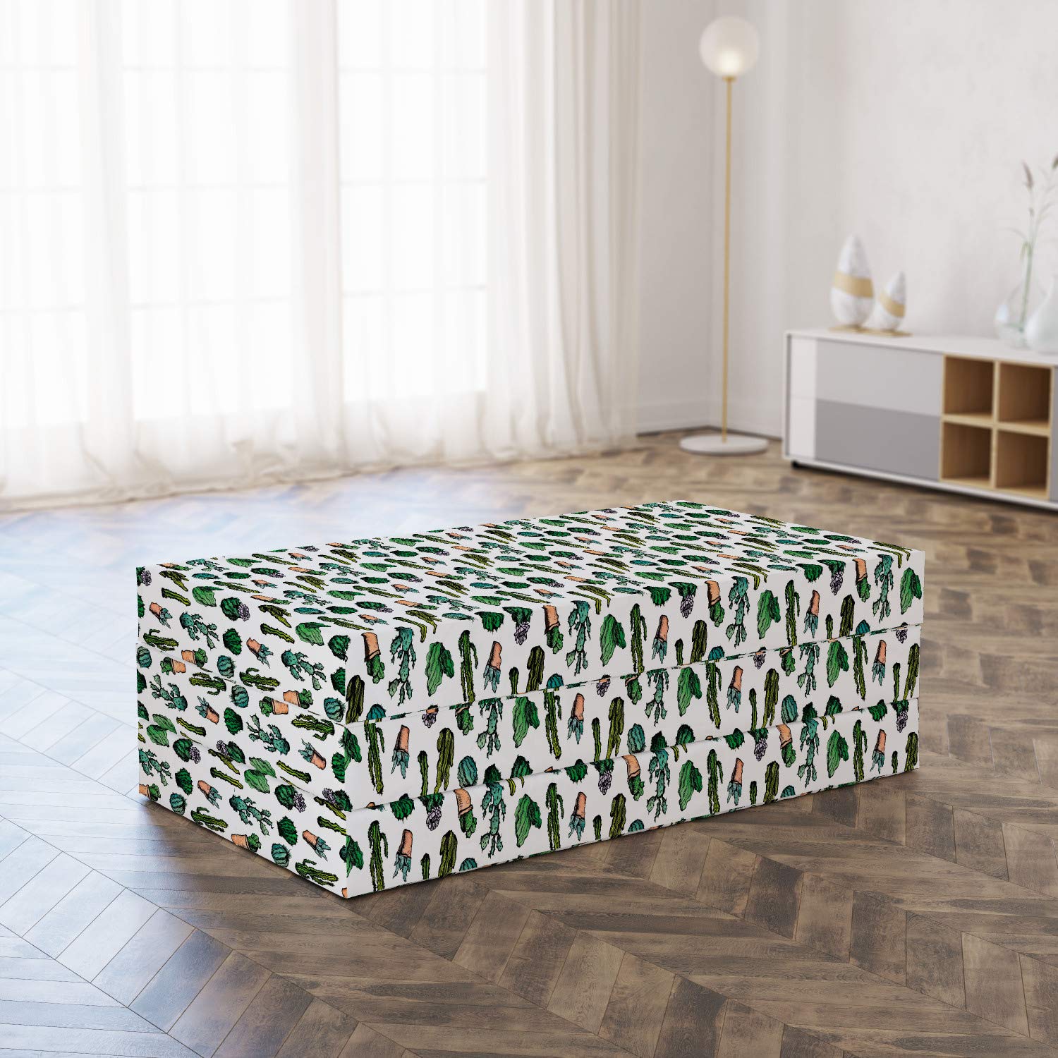 Ambesonne Cactus Foldable Mattress - 78.7