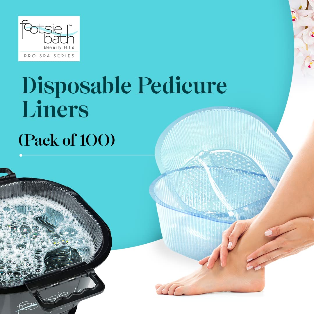 Disposable Pedicure Spa Liners - 100 Count | Soft & Hygienic Foot Care Liners for Salon & Home Pedicures | Perfect for Nail Salons, Spas & At-Home Foot Care