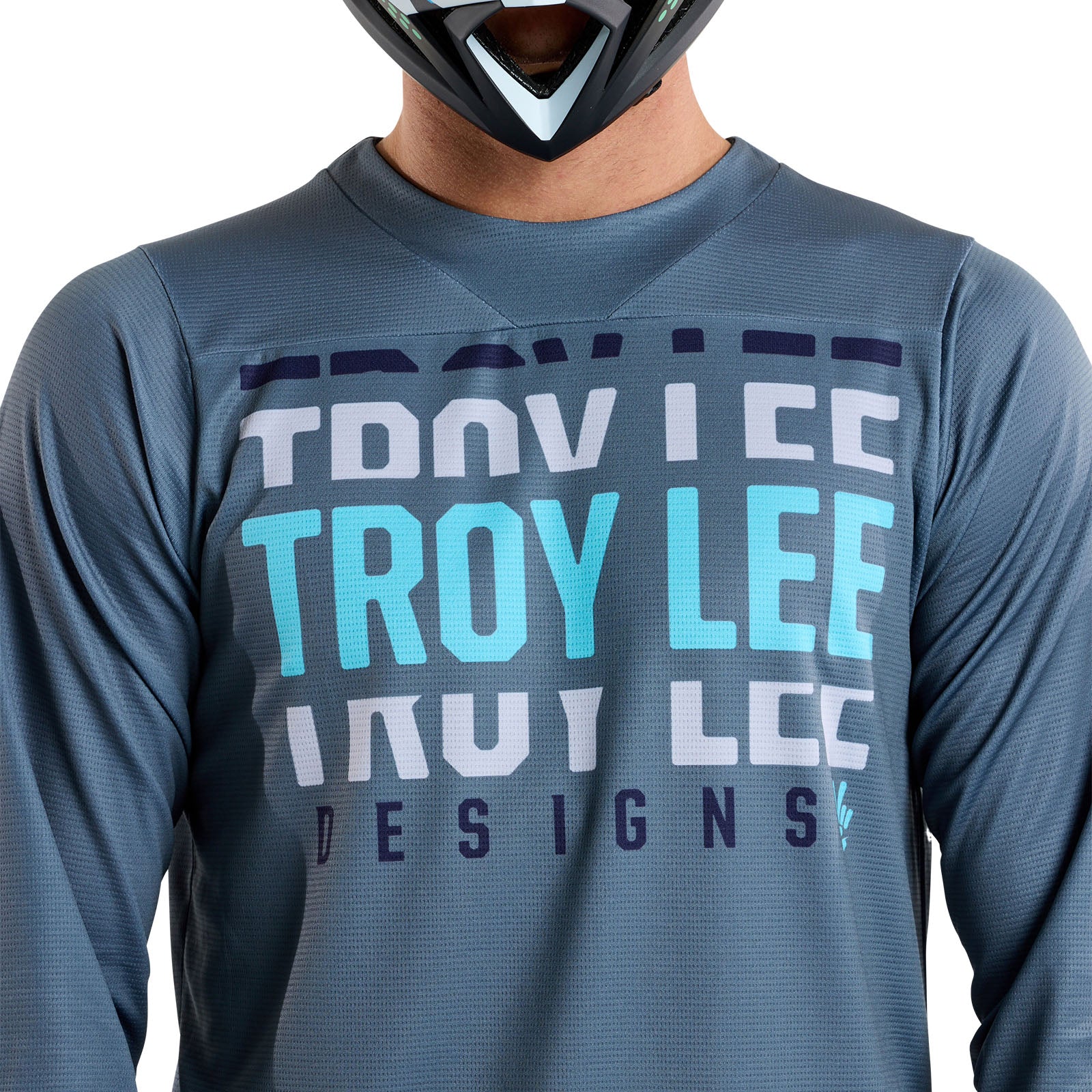 Ruckus 3/4 Sleeve Baseball Jersey - Spun Steel Blue - Comfortable & Durable for Baseball Games, Sports & Casual Wear