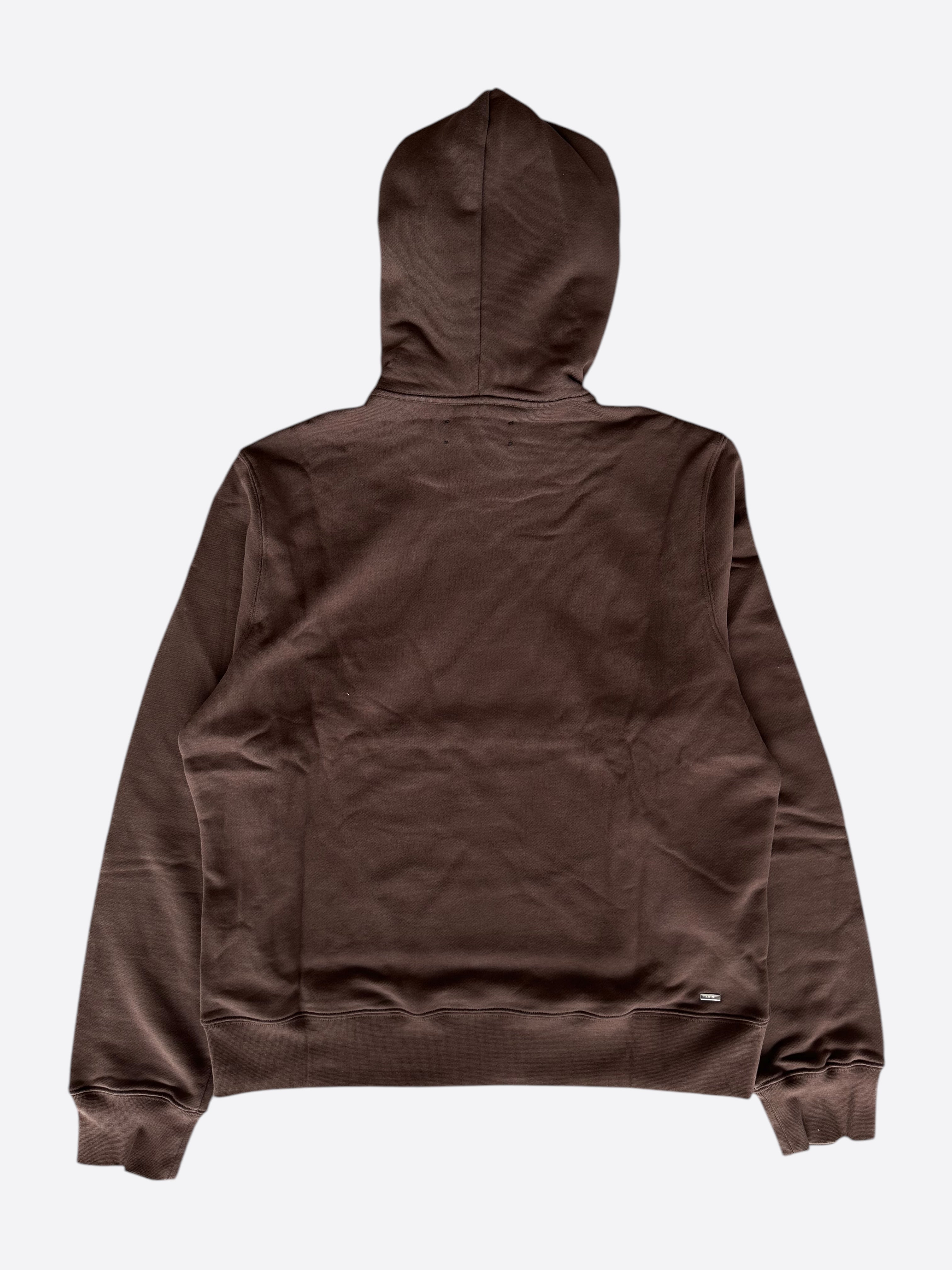 Amiri MA Bar Logo Hoodie for Men - Brown & White Pullover Sweatshirt | Streetwear Fashion, Casual Wear & Urban Style Outfits