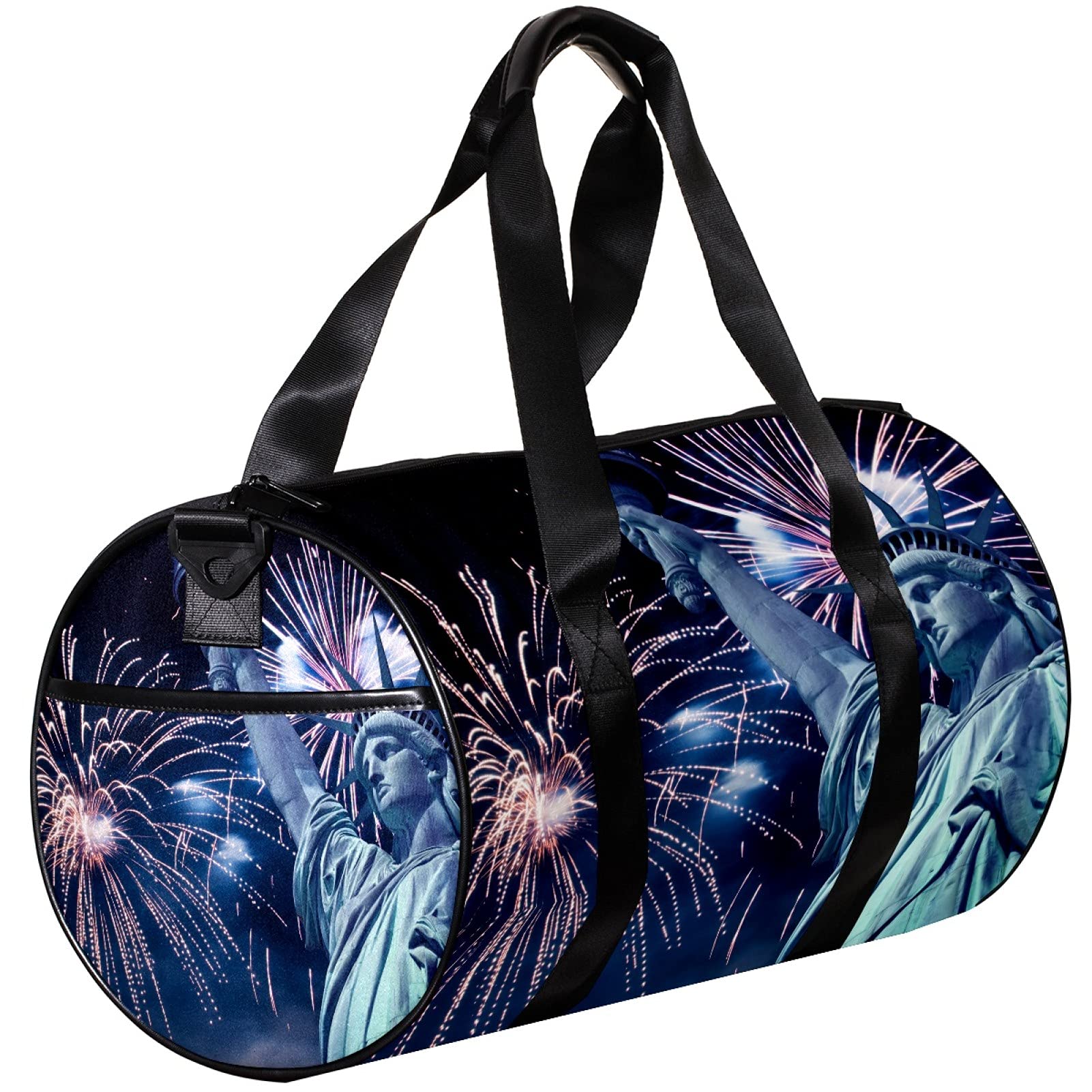 Small Travel Duffel Bag - Statue of Liberty Themed Canvas Gym Bag for Sports & Travel | Perfect for Workouts, Weekend Getaways & NYC Souvenirs