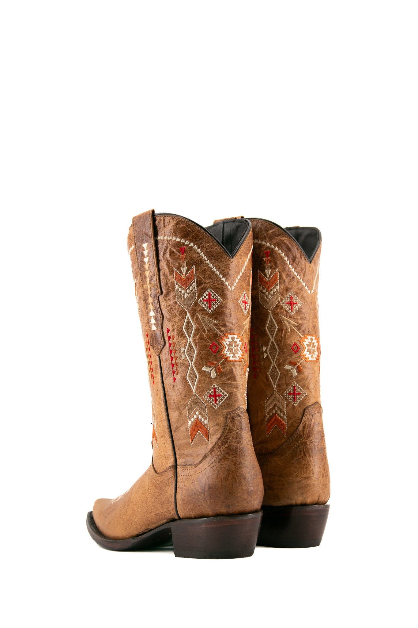 Olivia Aztec Snip Toe Cowgirl Boots for Women - Western Ankle Boots with Embroidery | Perfect for Country Music Festivals, Rodeos & Western Fashion