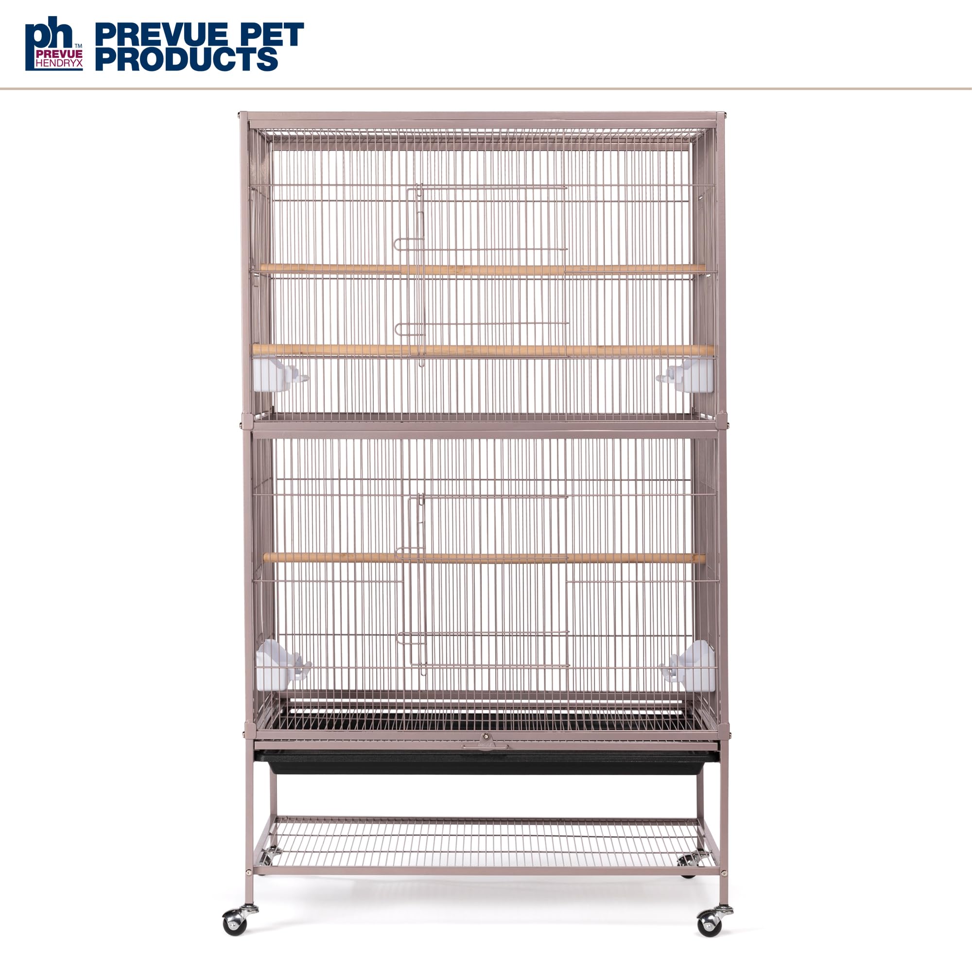 Prevue F042 Blush Pink Flight Bird Cage - Small Parrot Cage for Cockatiels, Lovebirds & Finches - Perfect for Home, Office & Aviary Use