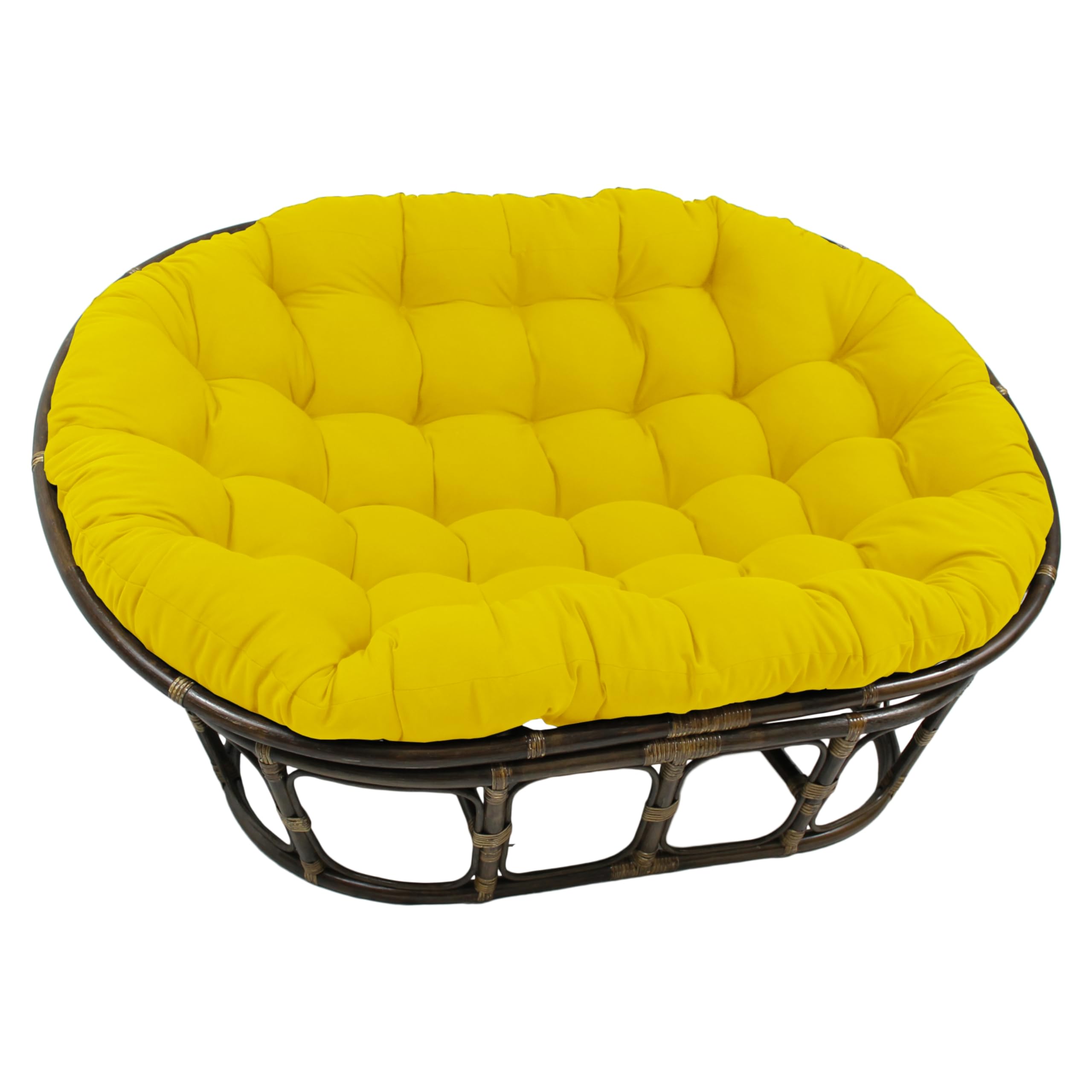 Blazing Needles Twill Double Papasan Cushion - 1 Pack Sunset Color - Soft & Durable Round Chair Pad for Indoor/Outdoor Use - Perfect for Patio, Lounge, Reading Nook & Meditation Space
