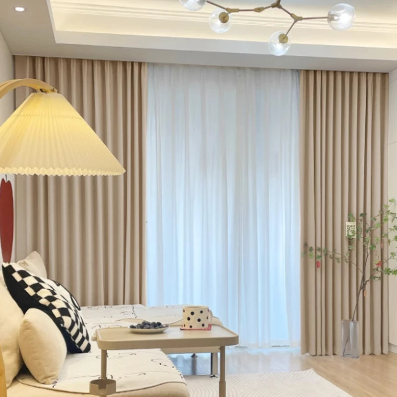 Blackout Curtains for Bedroom - Custom Minimalist Polyester Cotton Blend Window Drapes - Light Blocking Thermal Insulated Room Darkening Curtains for Nursery, Living Room & Home Theater