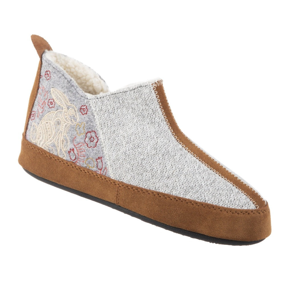 Women's Comfortable Forest Bootie Ankle Height Slippers with Cloud Cushion® - Cozy Indoor/Outdoor House Shoes for Winter, Lounge & Casual Wear