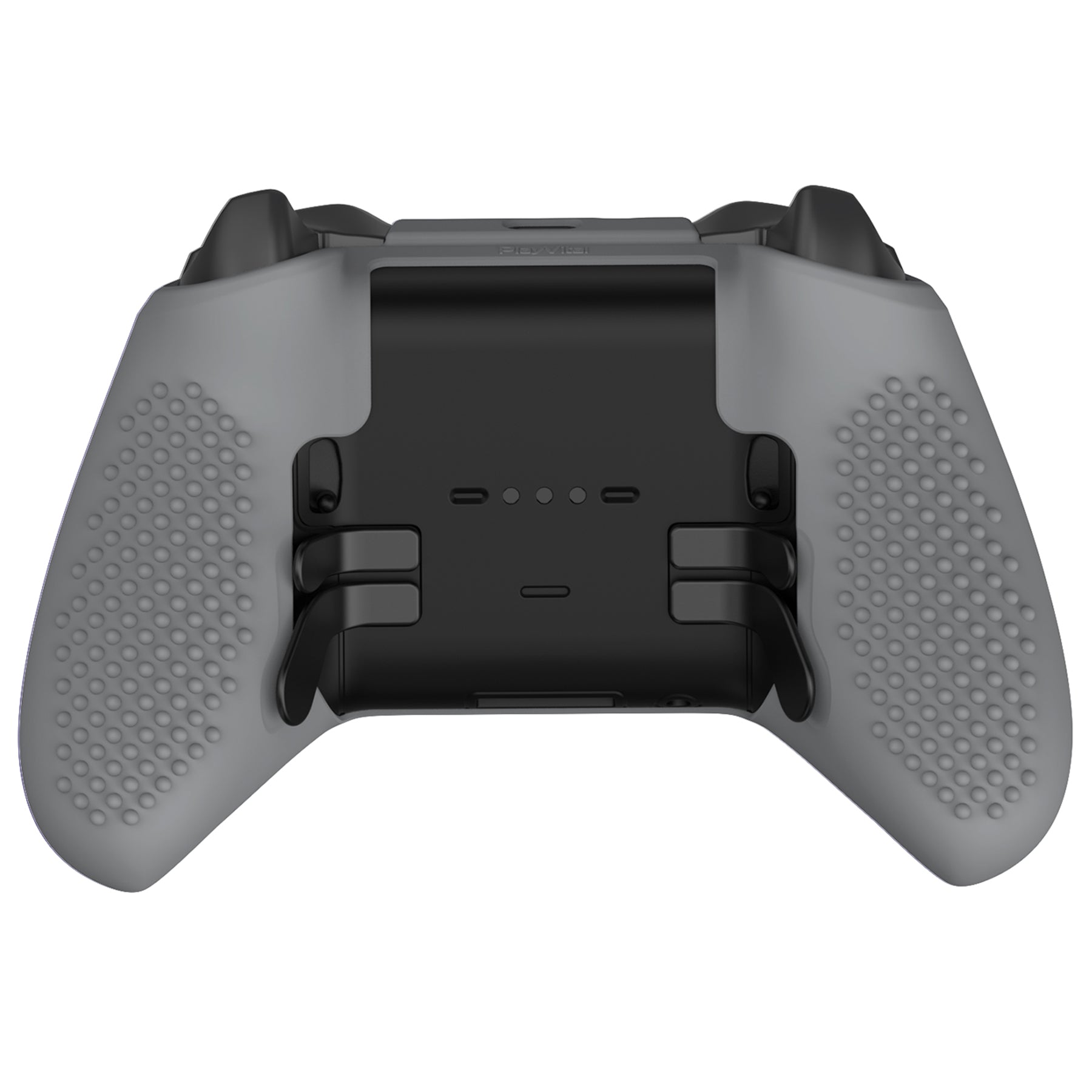 eXtremeRate PlayVital Anti-Slip Silicone Cover for Xbox One Elite Series 2 Controller (Model 1797 & Core) - Soft Gray Protective Skin with Thumb Grips & Analog Caps | Enhanced Grip for Gaming, Streaming & Esports | XBOWP0060GC