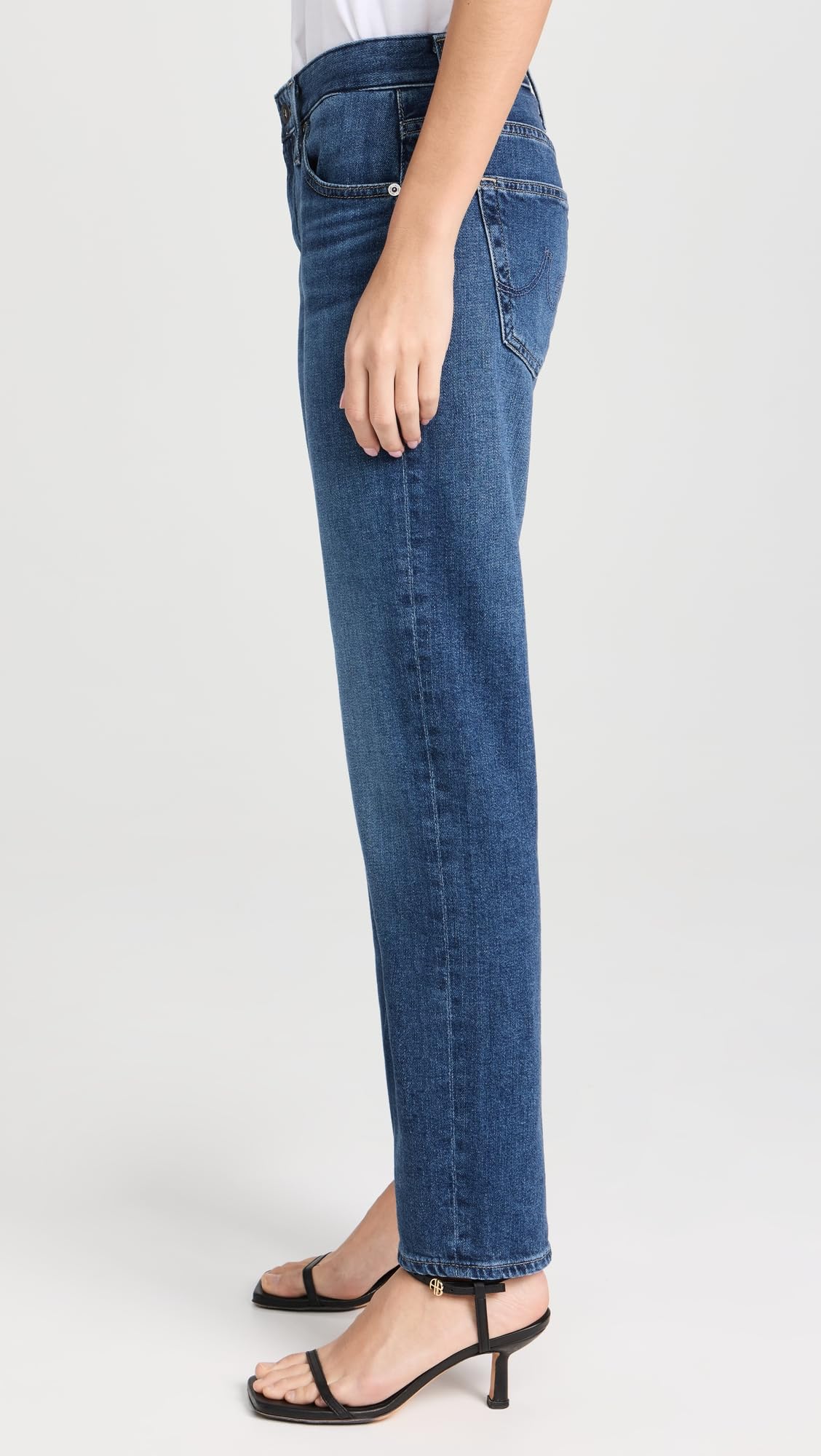 AG Adriano Goldschmied Women's Ex-Boyfriend Jeans - High Waist Distressed Denim Pants for Casual Wear & Everyday Outfits