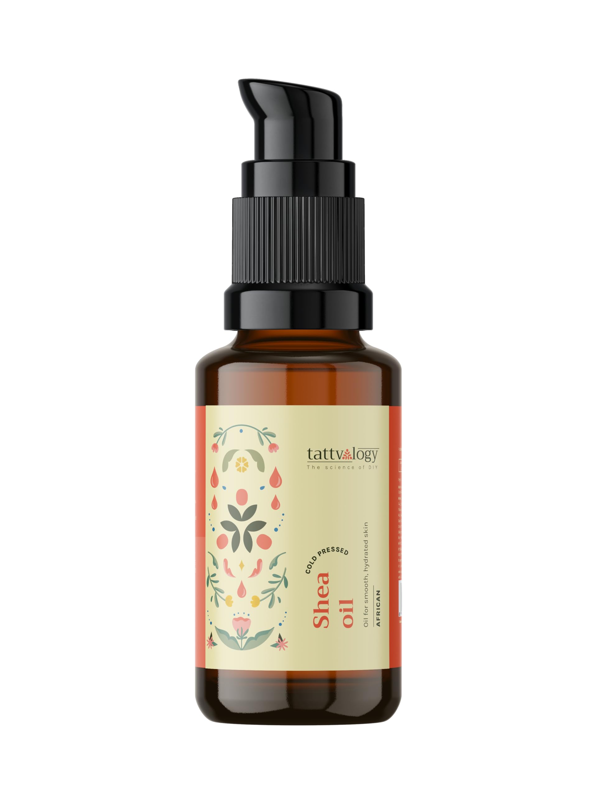 Tattvalogy Pure African Shea Butter Oil (Karite Oil) - 100% Natural Cold-Pressed from Shea Tree Nuts | Rich in Vitamins A, E & F for Skin & Hair Care | Reduces Hair Fall & Moisturizes Dry Skin | Perfect for DIY Beauty Products, Massage & Aromatherapy | 15ml Glass Bottle | Vegan, Cruelty-Free