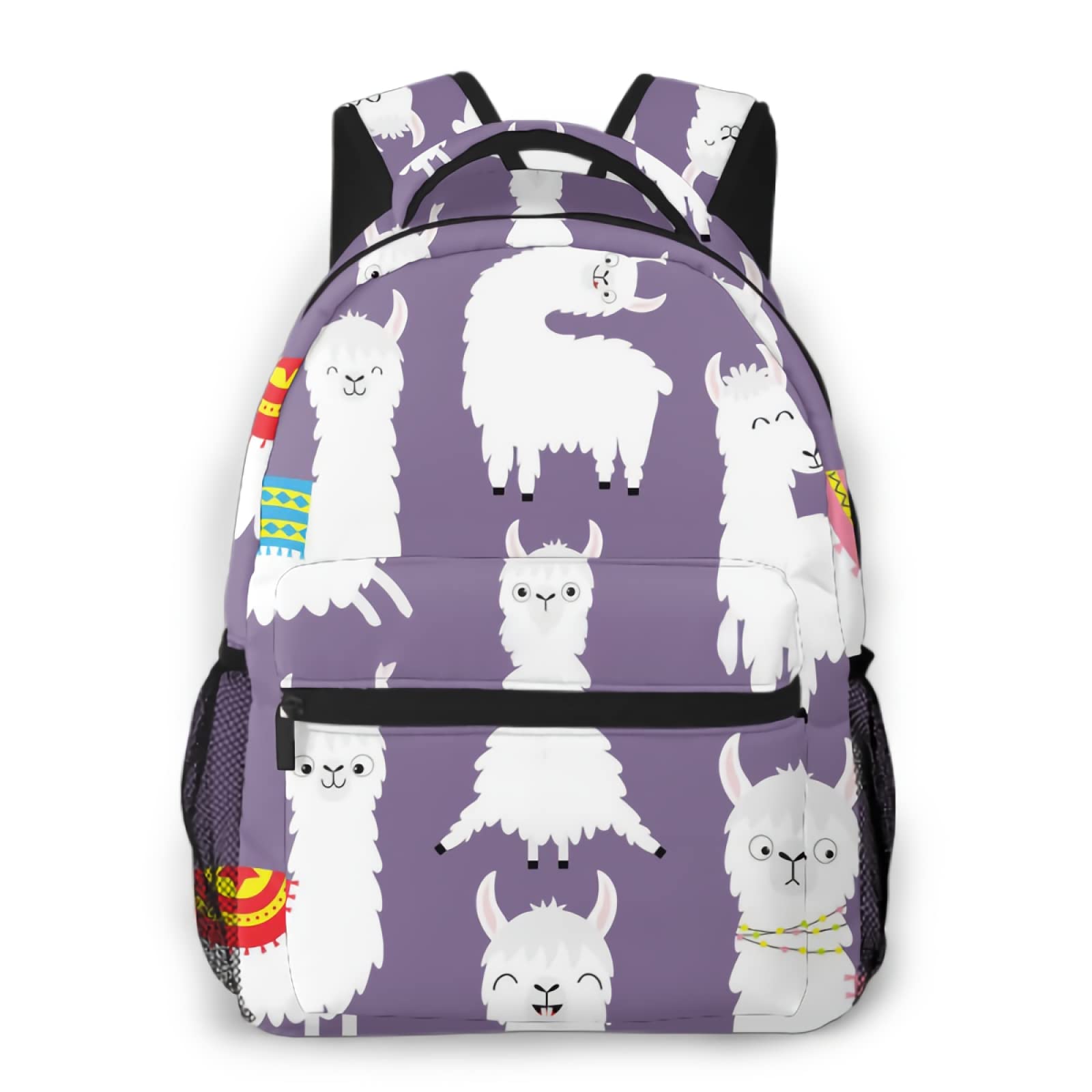 Stylish Translucent Alpaca Backpack - Cute Animal Print Unisex Shoulder Bag for Women & Men | Perfect for School, Travel, Gym & Daily Use