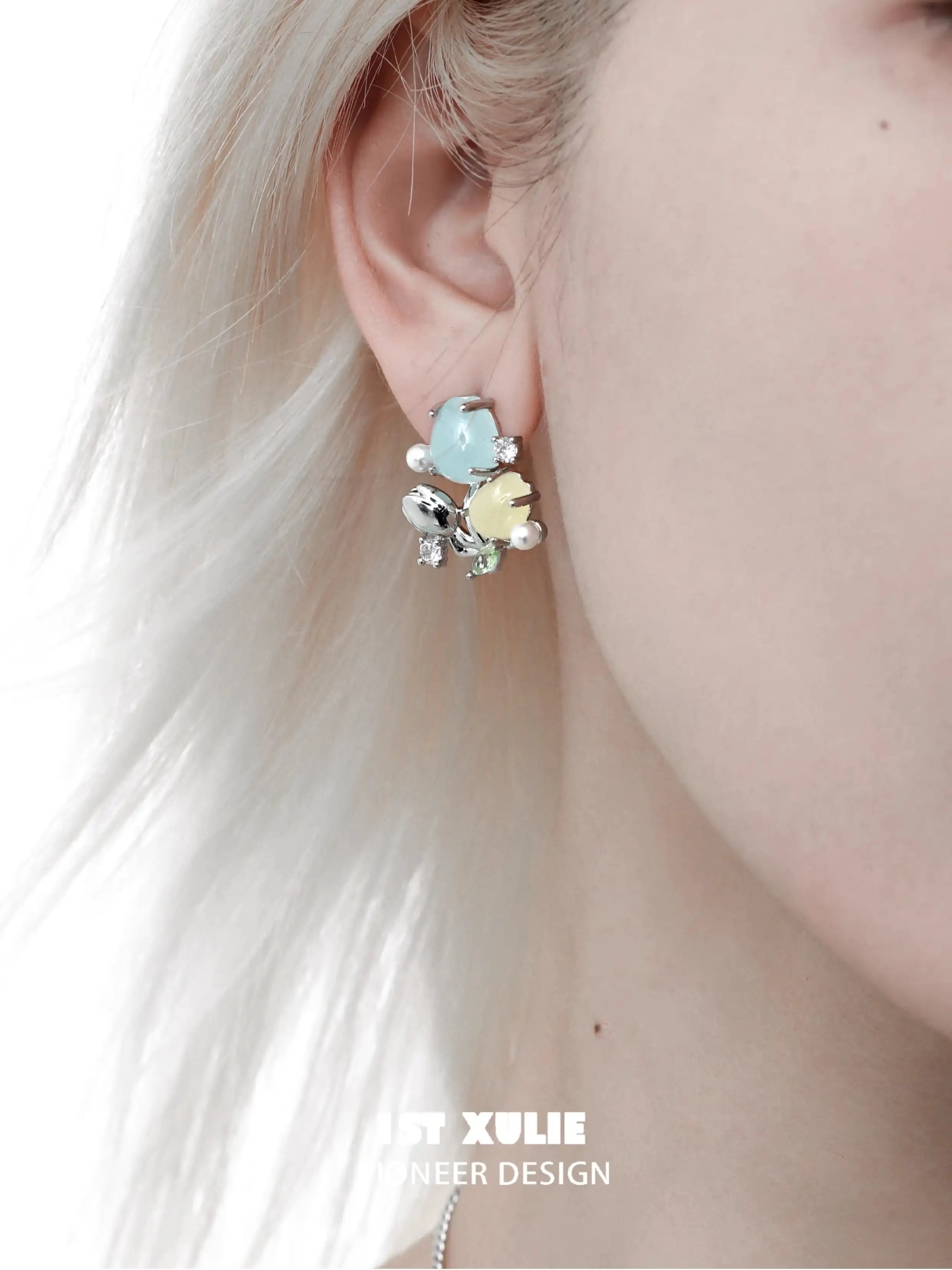 Shining S925 18K Gold Plated Pearl Tulip Stud Earrings for Women - Elegant Floral Jewelry Gift for Wedding, Party & Everyday Wear