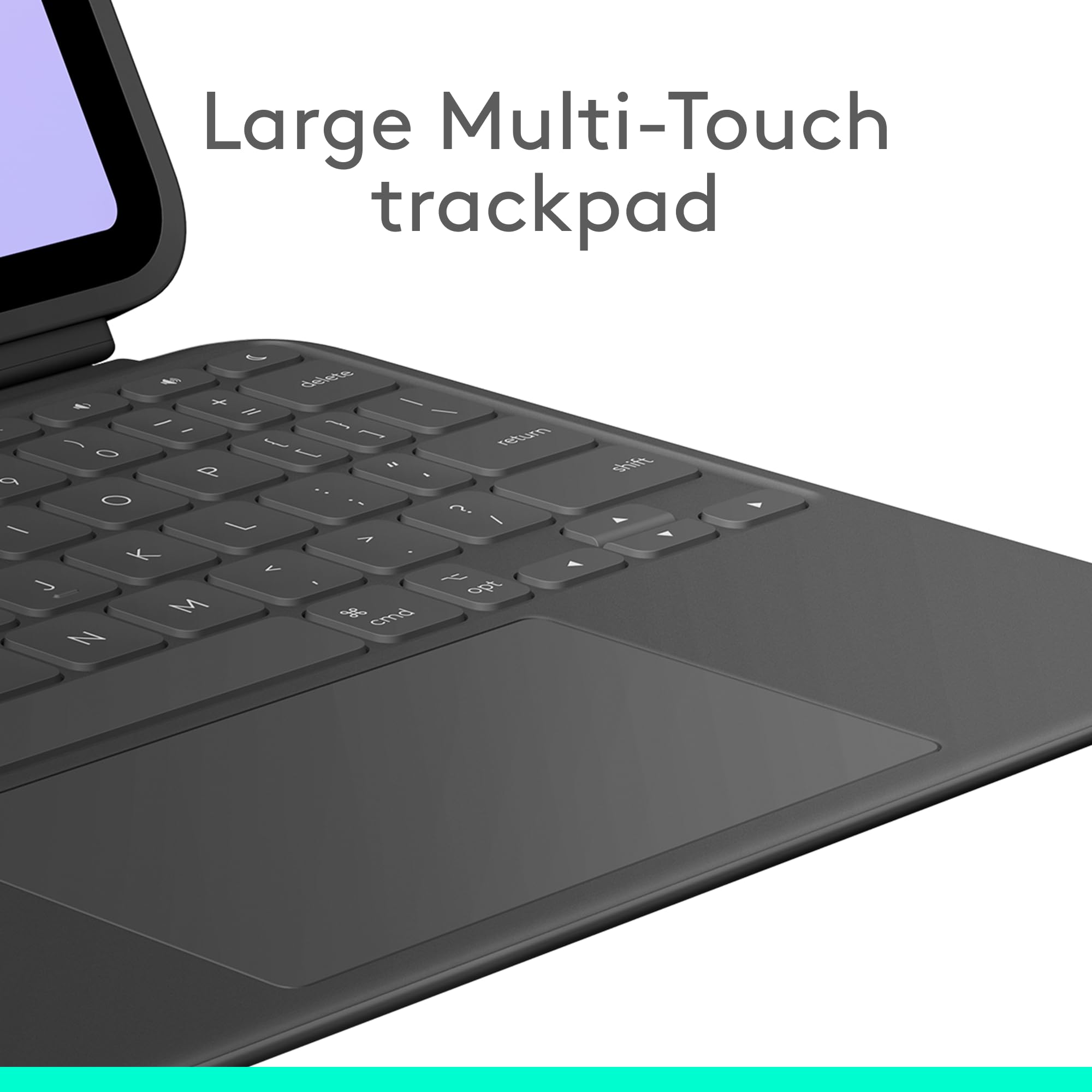 Logitech Combo Touch iPad Pro 11-inch (M4) 2024 Model Detachable Backlit Keyboard Case with Kickstand - Multi-Angle Viewing, Comfortable Typing for Work & Study - Midnight Black | Perfect for Office, School & Travel Use