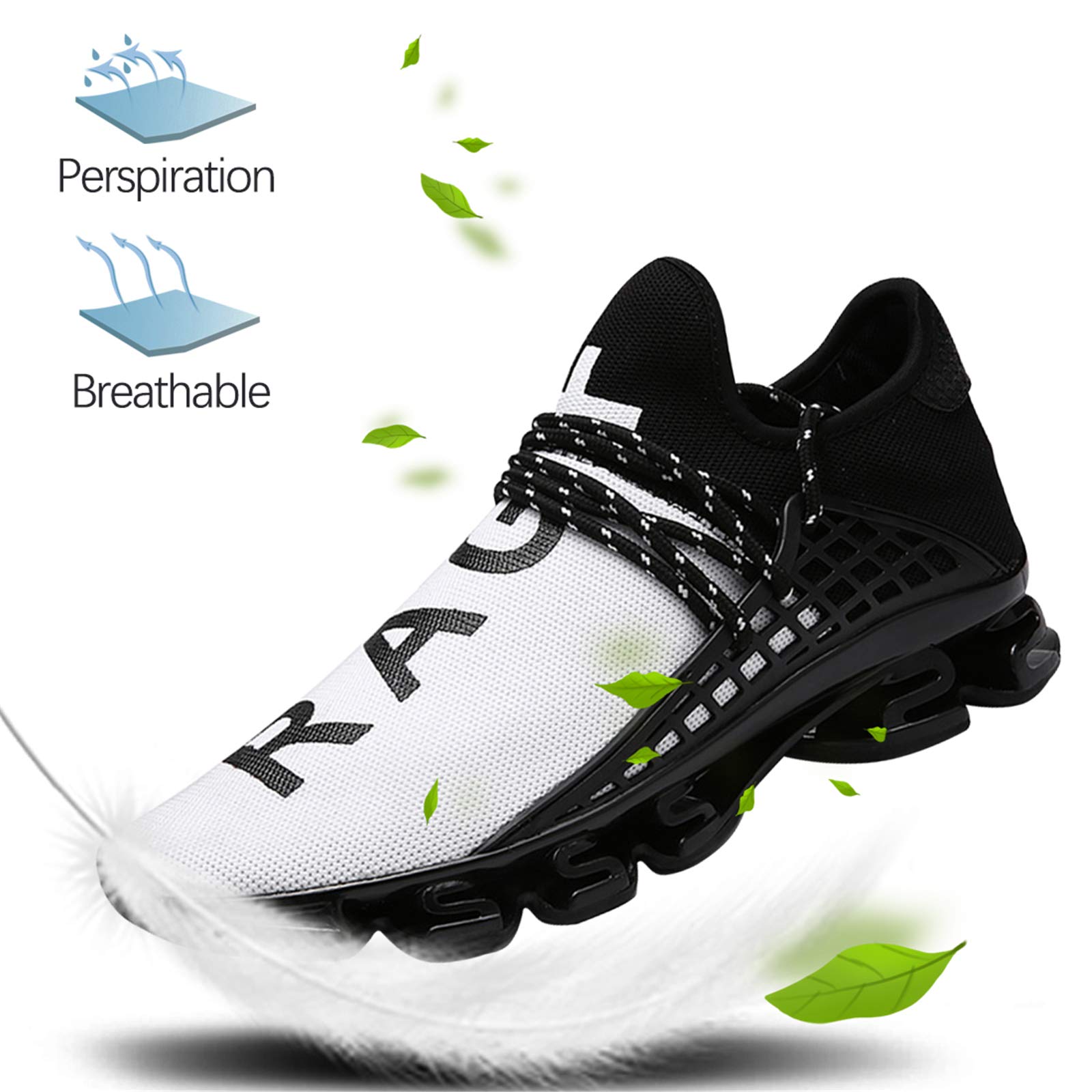 DUORO Men's Slip-On Running Shoes - Breathable Lightweight Athletic Sneakers for Walking, Gym & Tennis - Perfect for Jogging, Workouts & Casual Wear
