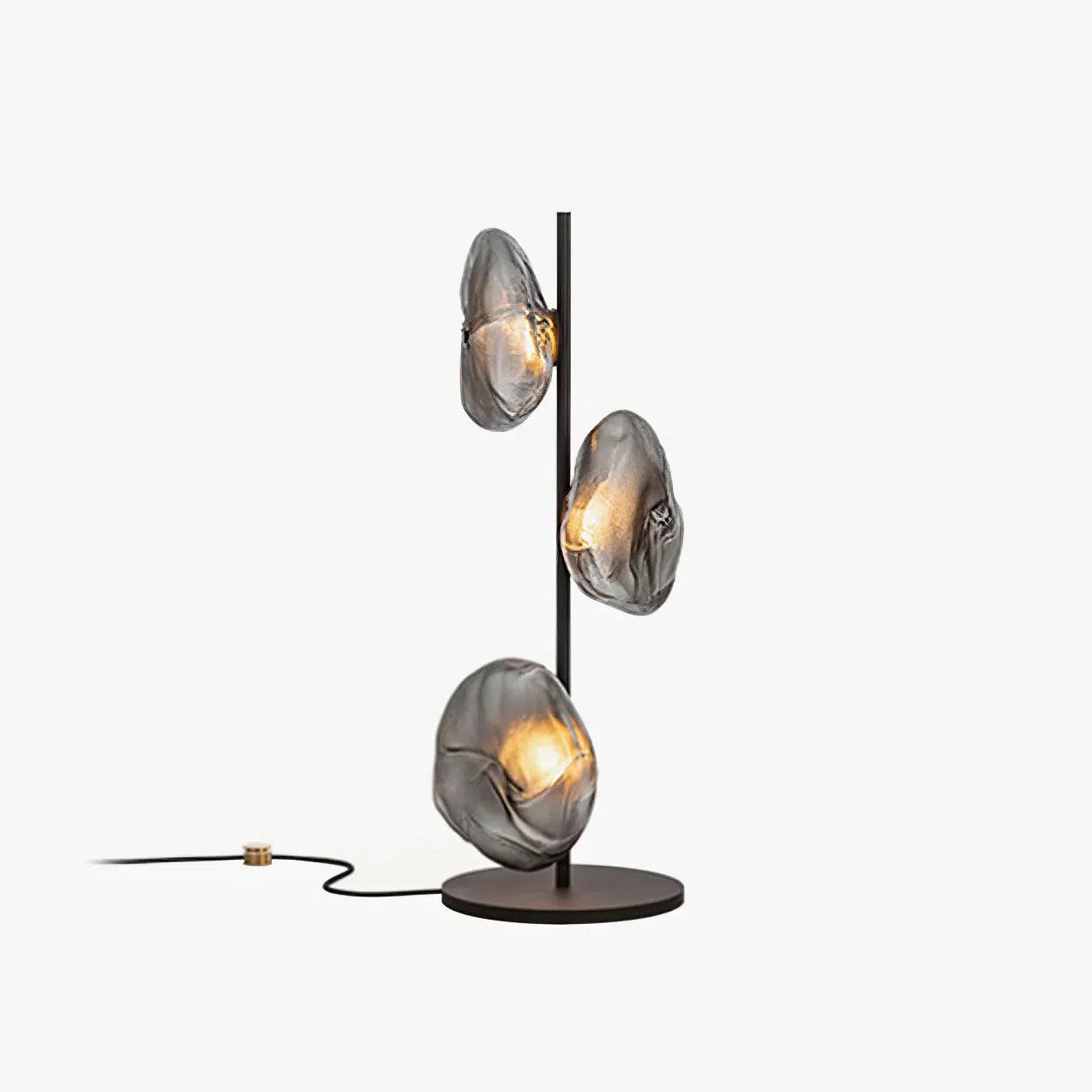 Modern 3-Headed Matte Glass Table Lamp - Stylish & Minimalist Home Office Lighting for Living Room, Bedroom, or Workspace