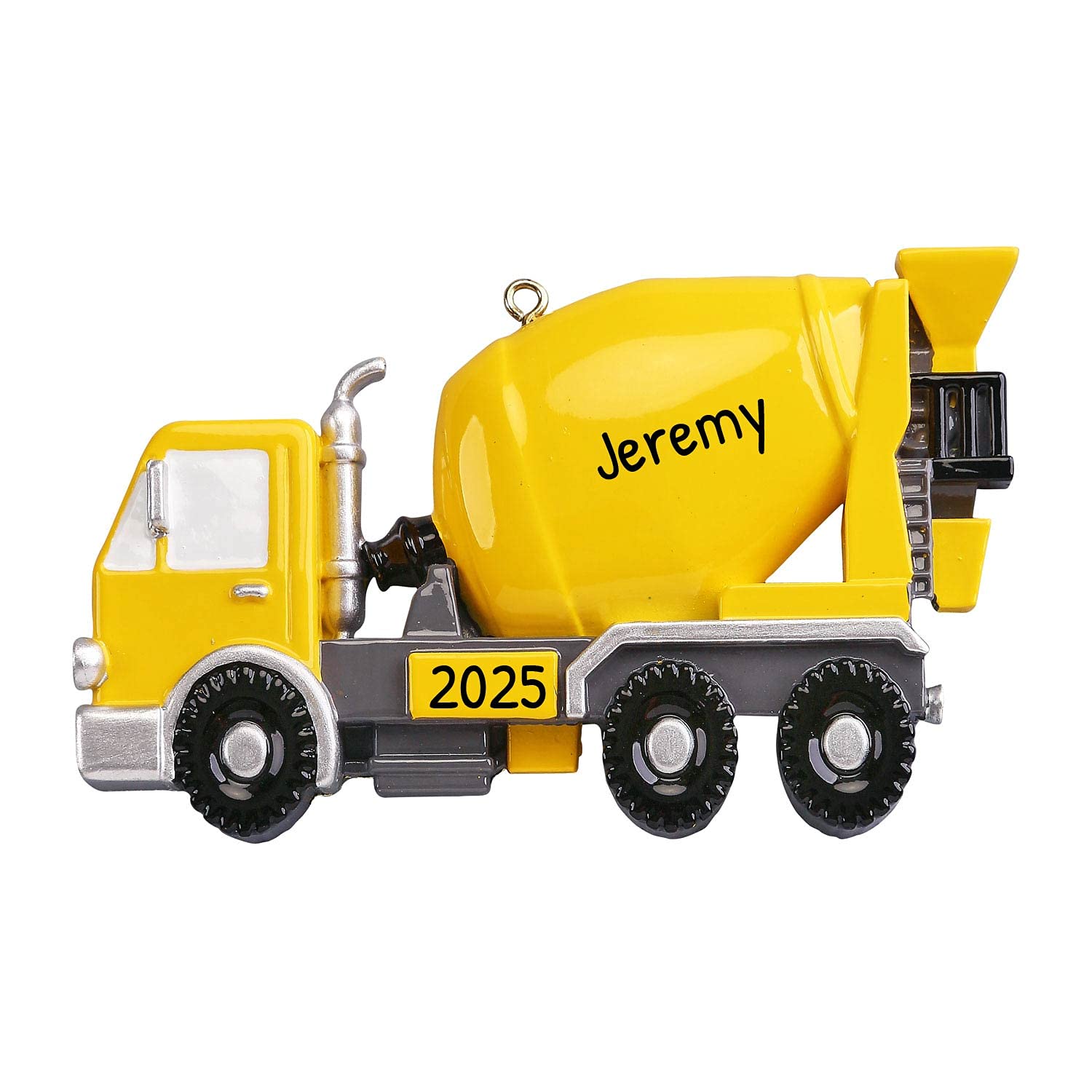 2024 Personalized Christmas Truck Ornaments - Cement Mixer & Construction Vehicle Tree Decorations | Durable Concrete Truck Ornaments for Holiday Decor, Gift Giving & Festive Home Decoration