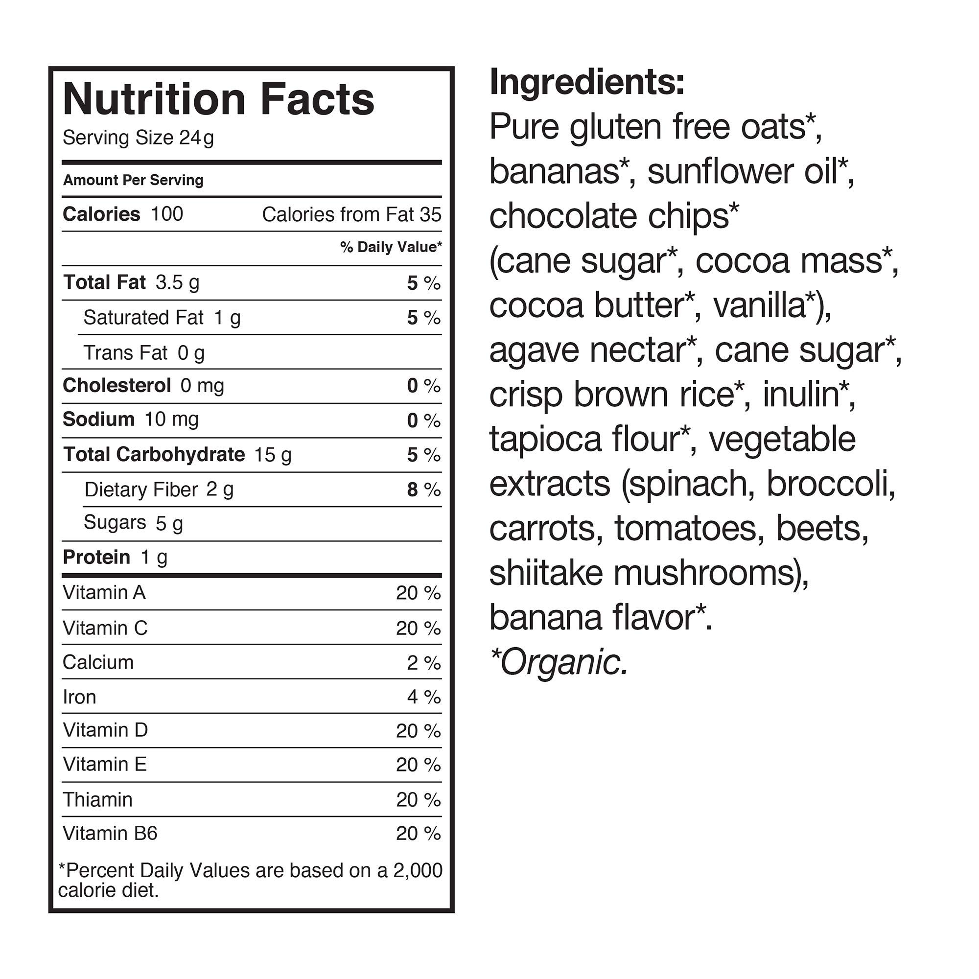 MadeGood Organic Chocolate Banana Granola Minis - 6 Pack (3.5oz Each) | Allergy-Friendly, Wholesome Bite-Sized Snacks for Kids | Perfect for School Lunches, Travel & On-the-Go Healthy Snacking