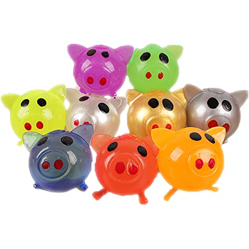 3 Pcs Pig Splat Ball Stress Relief Toy for Adults & Kids - Random Colors