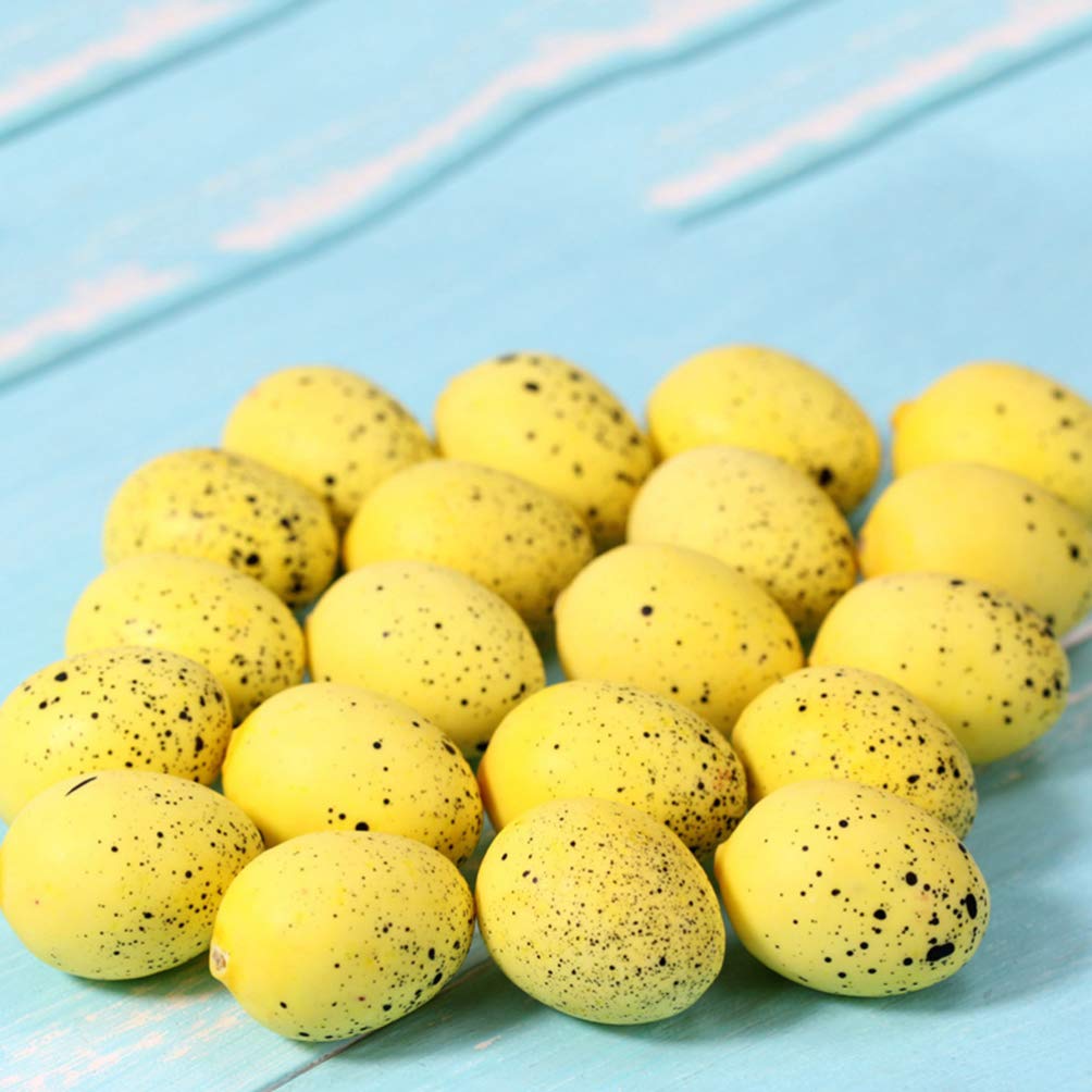PRETYZOOM 50pcs White Foam Easter Eggs - DIY Craft Simulation Eggs for Wedding Decor, Bird Nest Decorations, Easter Party Supplies - Perfect for Spring Home Decor, Baby Shower, and Holiday Table Centerpieces