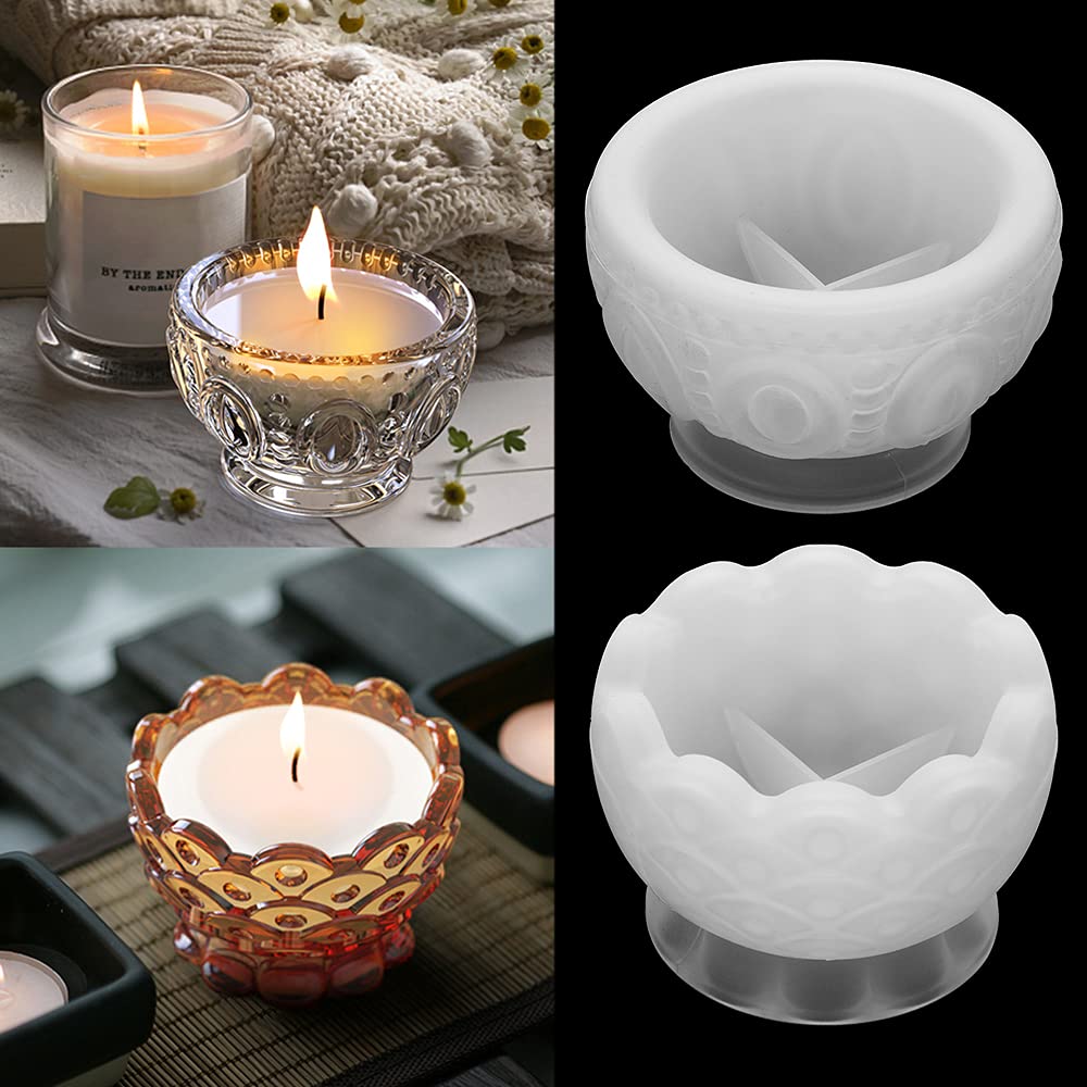 Premium Silicone Flower Pot Molds for Concrete, Cement & Clay - Round Bowl Planter Molds for DIY Resin, Candle & Soap Making - Perfect for Home Decor, Garden Projects & Crafting
