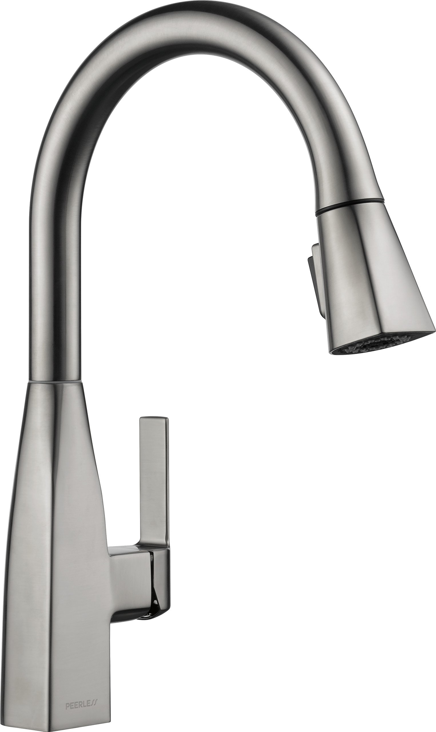 Peerless Xander Brushed Nickel Kitchen Faucet with Pull Down Sprayer - Single Handle Stainless Steel Sink Faucet (Model P7919LF-SS) - Perfect for Modern Kitchens, Dishwashing & Food Prep