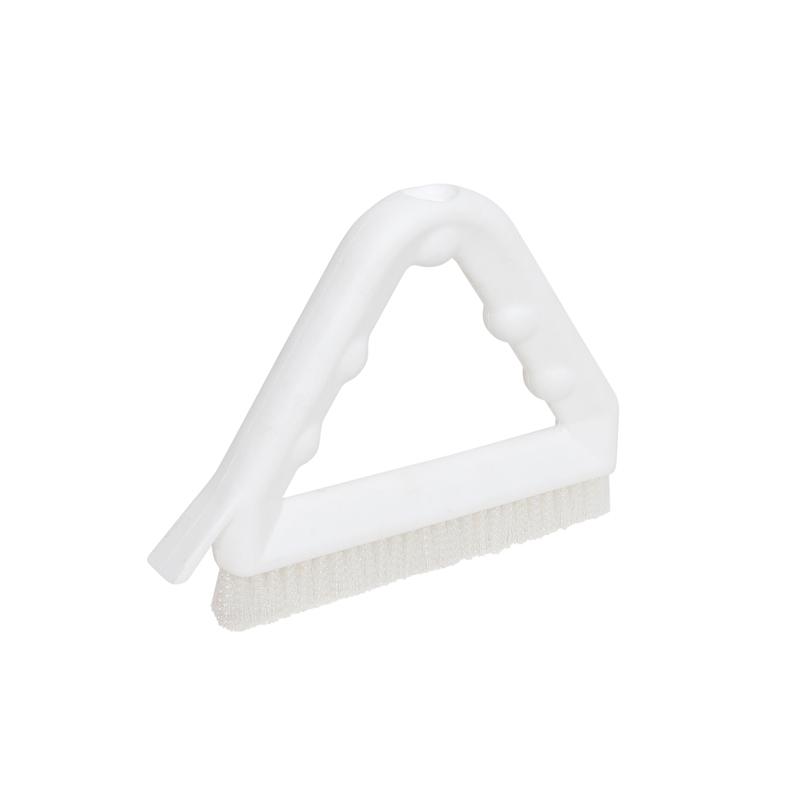 Carlisle Grout Brush - Heavy Duty Handheld Scrub Brush for Tile, Grout, and Bathroom Cleaning - Perfect for Shower, Kitchen, and Floor Cleaning (White)