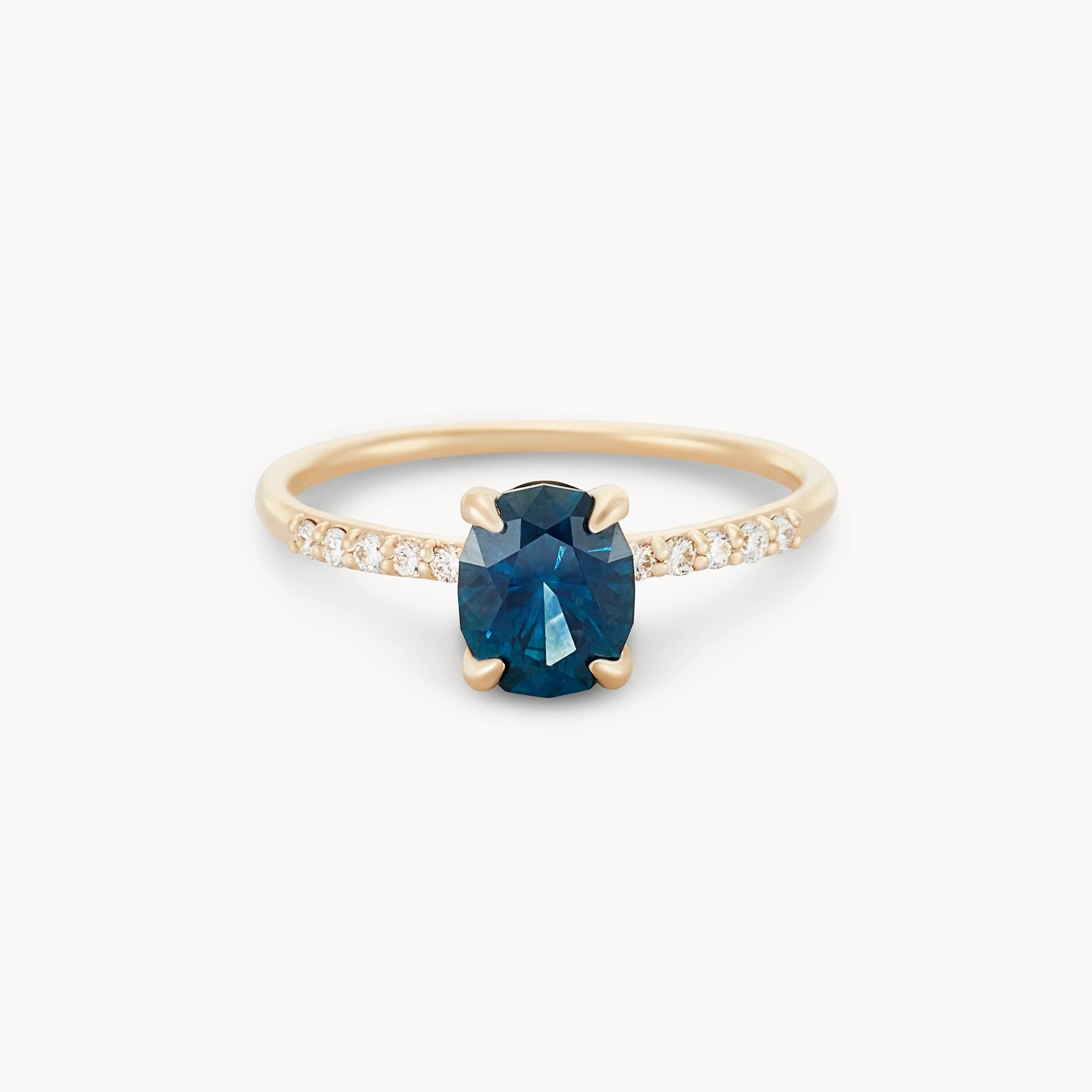 Exquisite One-of-a-Kind Blue Oval Sapphire Ring | Intense Devotion Collection | Perfect for Engagement, Anniversary & Special Occasion Gifts