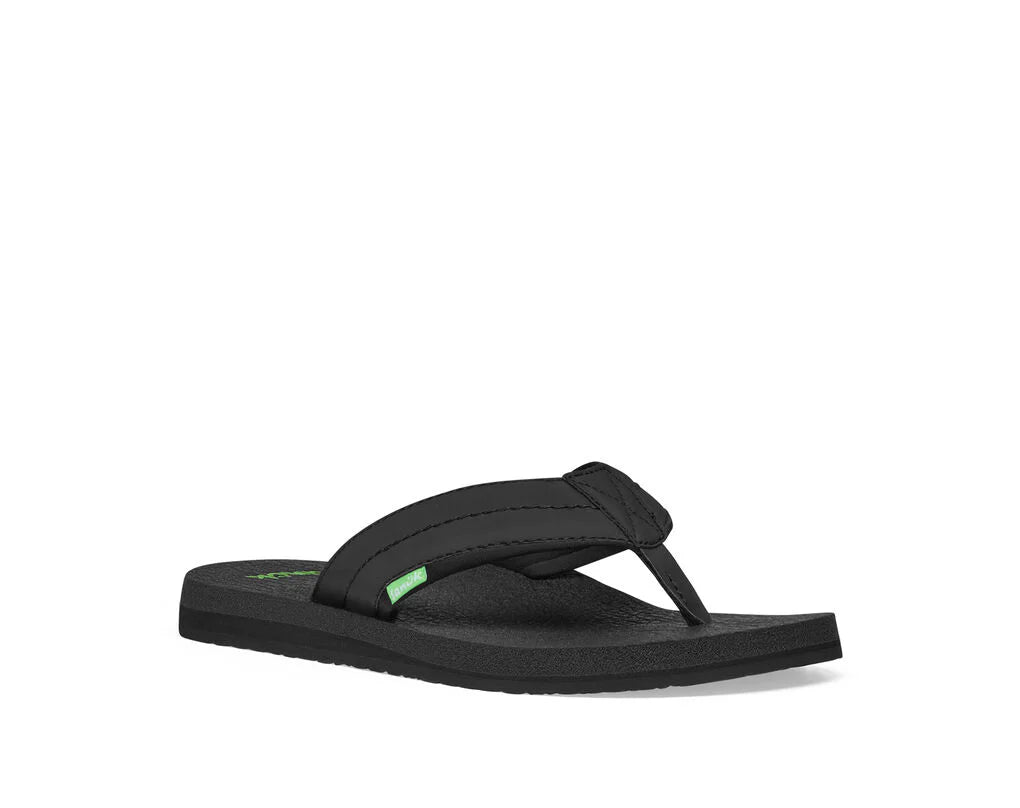 Sanuk Men's Beer Cozy 2 Comfortable Slide Sandals - Black | Casual Summer Shoes for Beach, Pool & Backyard Relaxation