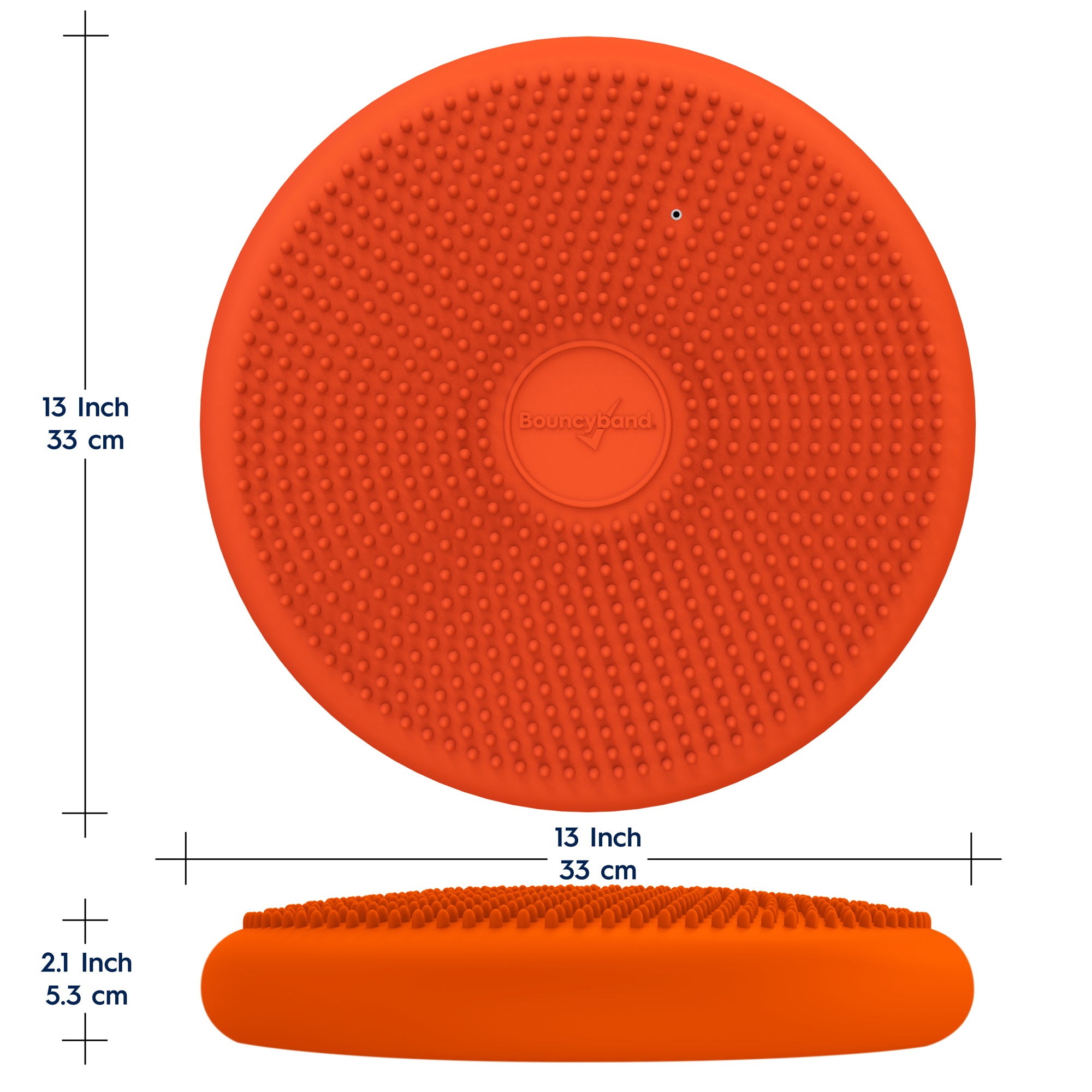 Bouncyband Big Wiggle Seat Sensory Cushion for Kids - Vibrant Orange - Improves Focus & Fidgeting - Ideal for Classroom, Homeschool & ADHD Therapy
