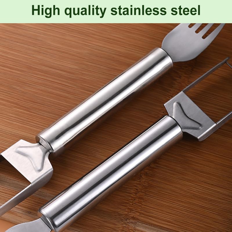2024 New 2-in-1 Stainless Steel Fruit Cutter & Slicer - Dual Head Watermelon Cube Cutter with Fork - Kitchen Gadget for Fruits Like Melon, Pineapple & Mango (2PCS) - Perfect for Summer BBQs, Picnics & Home Kitchen Use