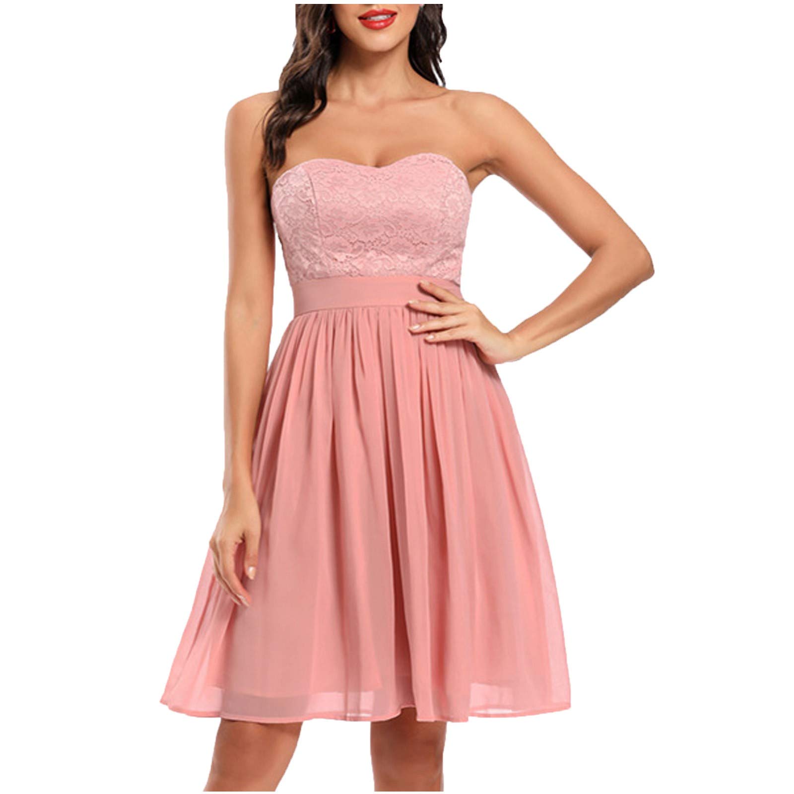 Women's Long Summer Dresses - Casual Short Sleeve Boho Beach Dress with Knee Length Pleated Design | Perfect for Vacation, Beach Outings, and Summer Parties