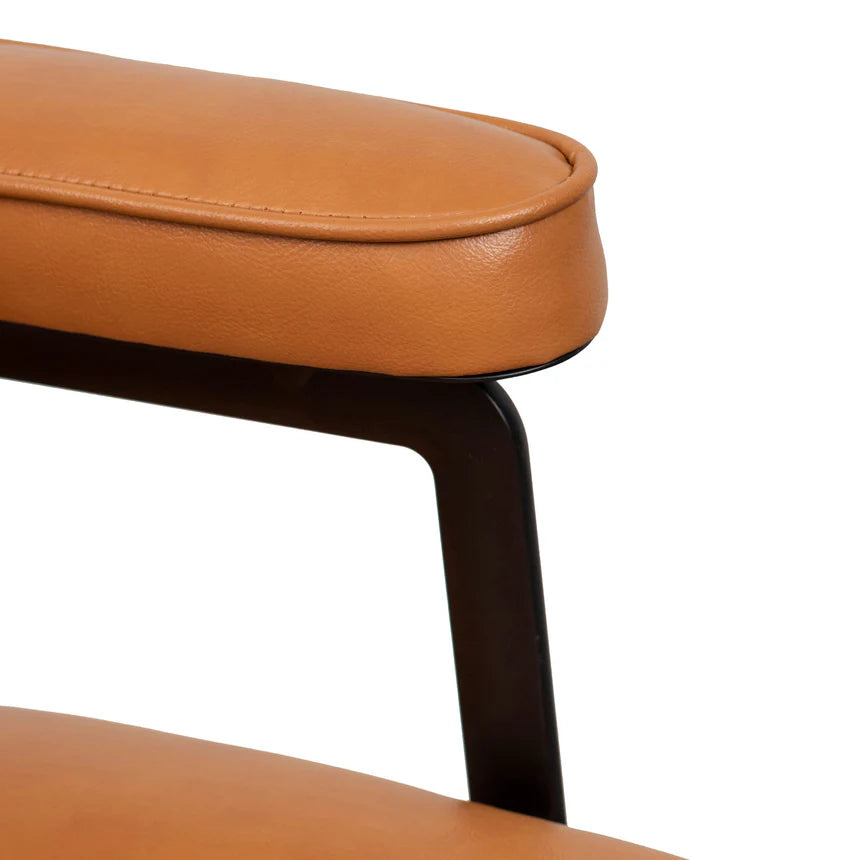 Ergonomic Adjustable Office Leather Chair - Honey Tan - Comfortable Executive Desk Chair for Home & Office Workspace