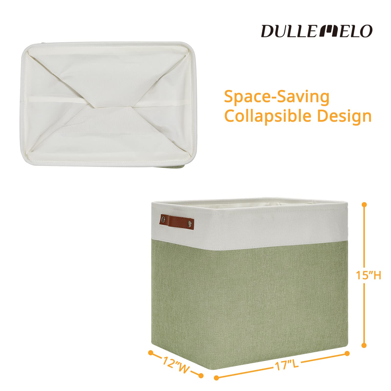 DULLEMELO Large Fabric Storage Basket 17