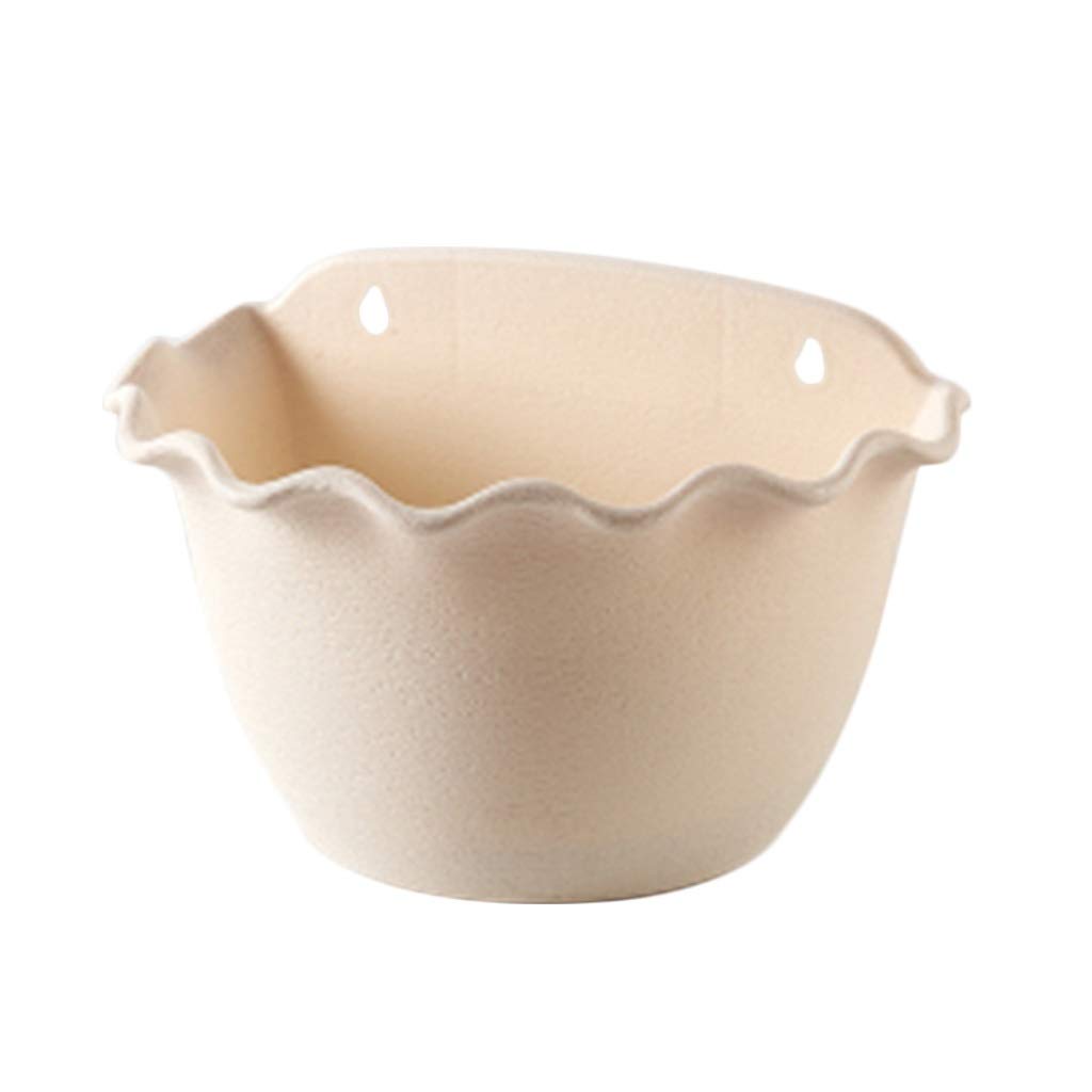 Wall-Mounted Flower Pot with Drainage Holes - Hanging Planter for Indoor/Outdoor Plants, Home & Garden Decor, Perfect for Succulents, Herbs & Small Flowers (Size B) - Ideal for Balcony, Kitchen & Living Room Decor