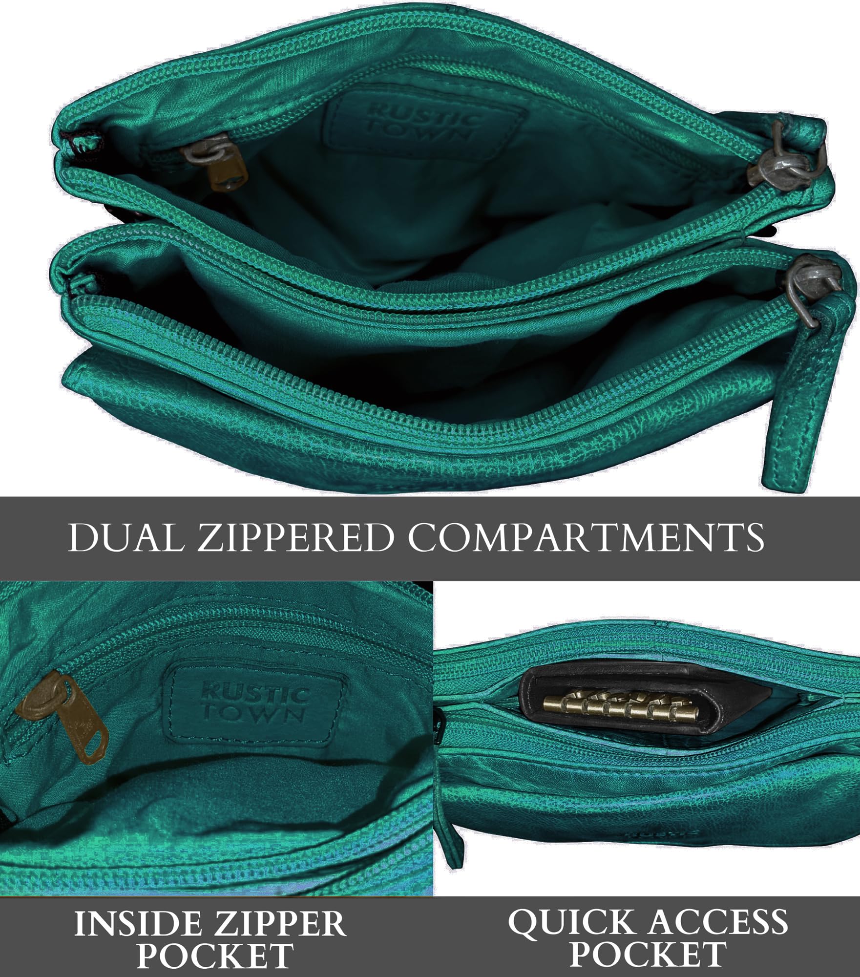 Vintage Leather Crossbody Bag for Women - Stylish Saddle Sling Purse with Wristlet Strap | Perfect Christmas Gift, Everyday Use & Travel Accessory