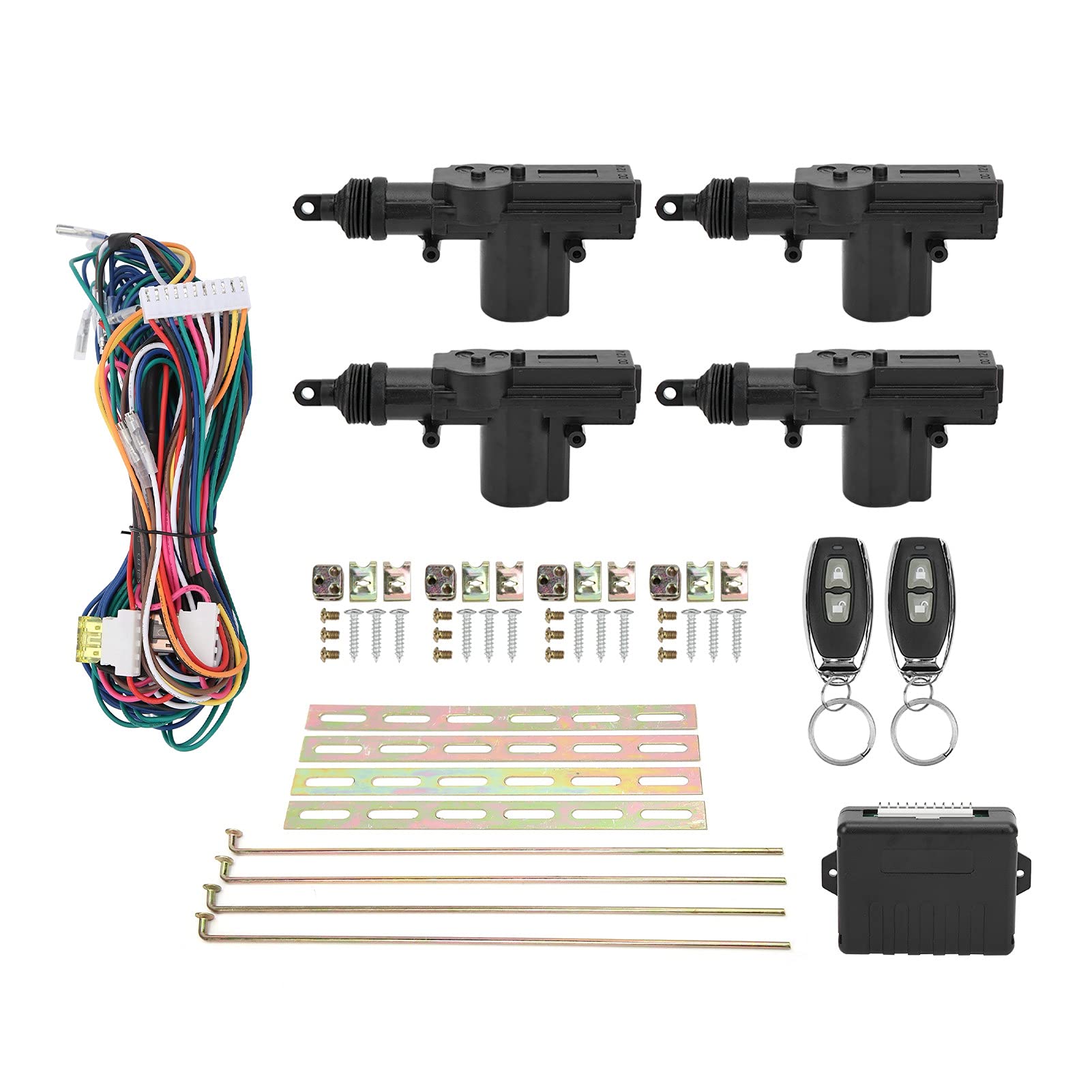 12V Keyless Entry System for Cars - Central Lock Kit with Remote Control & LED Indicator (Includes 2 Controllers) | Perfect for Easy Vehicle Access & Enhanced Security
