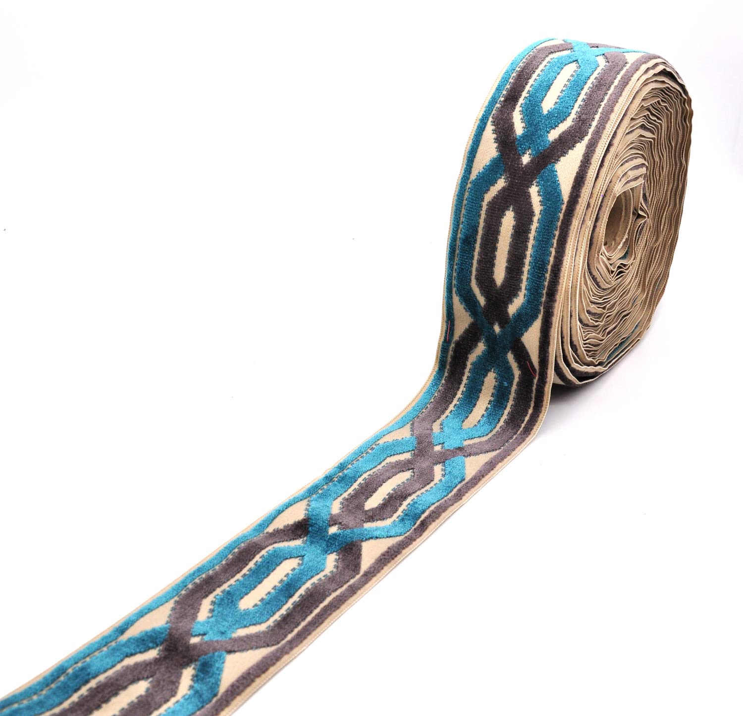 Belagio Enterprises Decorative Chenille Tape - Turquoise Trim for DIY Crafts, Home Decor, Sewing Projects & Costume Design