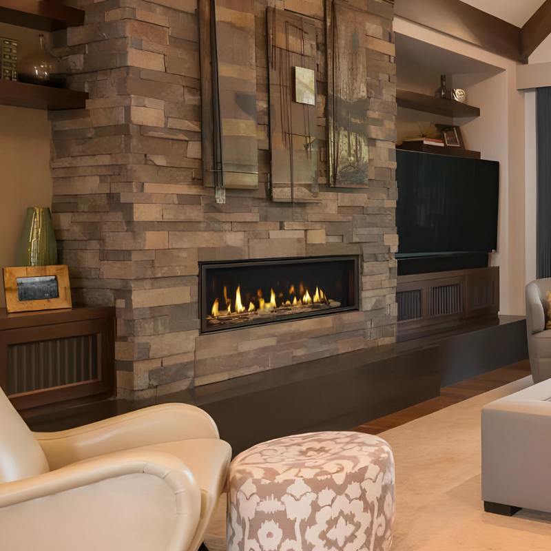 Majestic Echelon II 48-Inch Linear Direct Vent Gas Fireplace - ECHEL48IN | Modern Home Heating Solution for Living Rooms & Patios